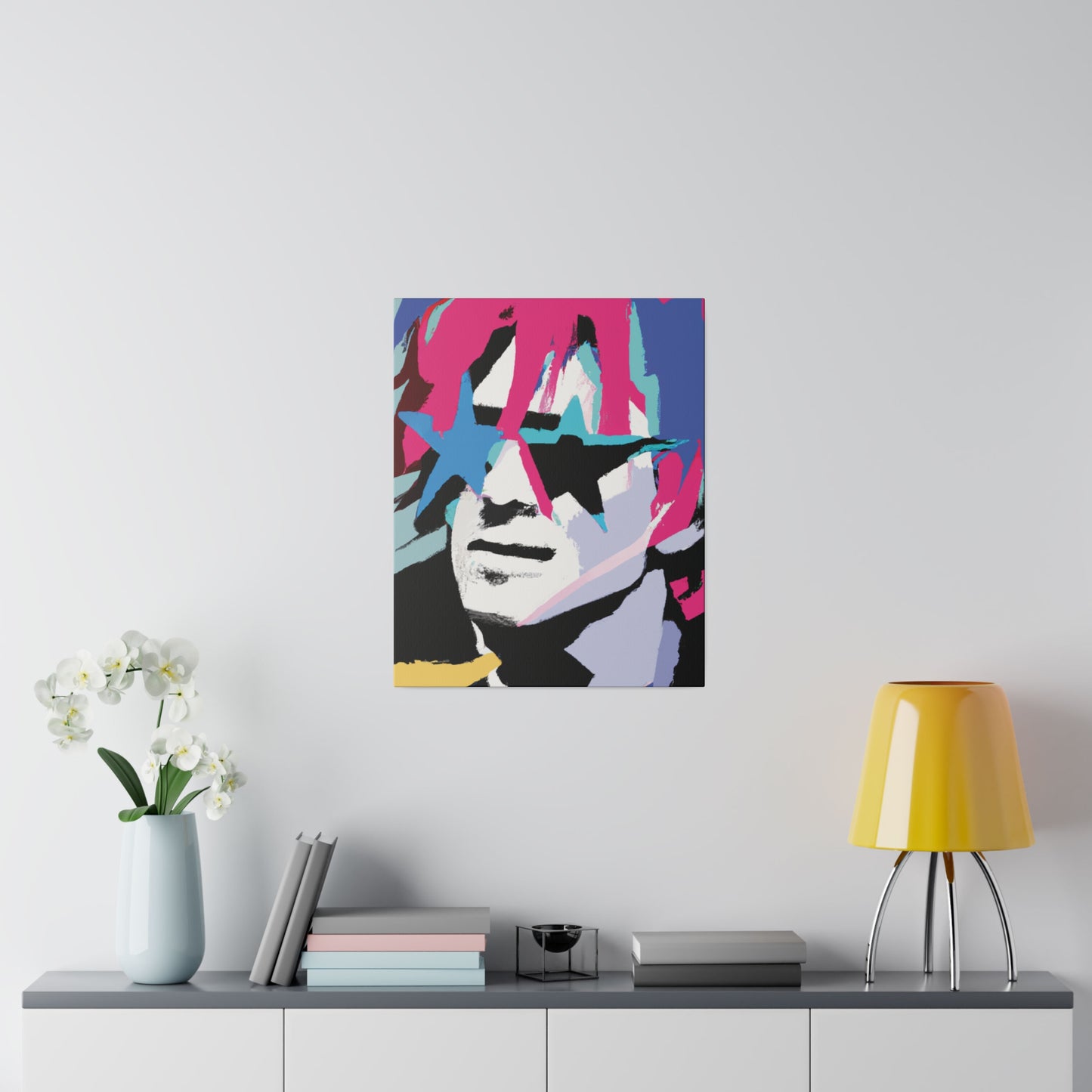 9345V - Rockstar Painting Print | Face | Abstract | Poster | Home Decor | Wall Art | Music Art | Canvas