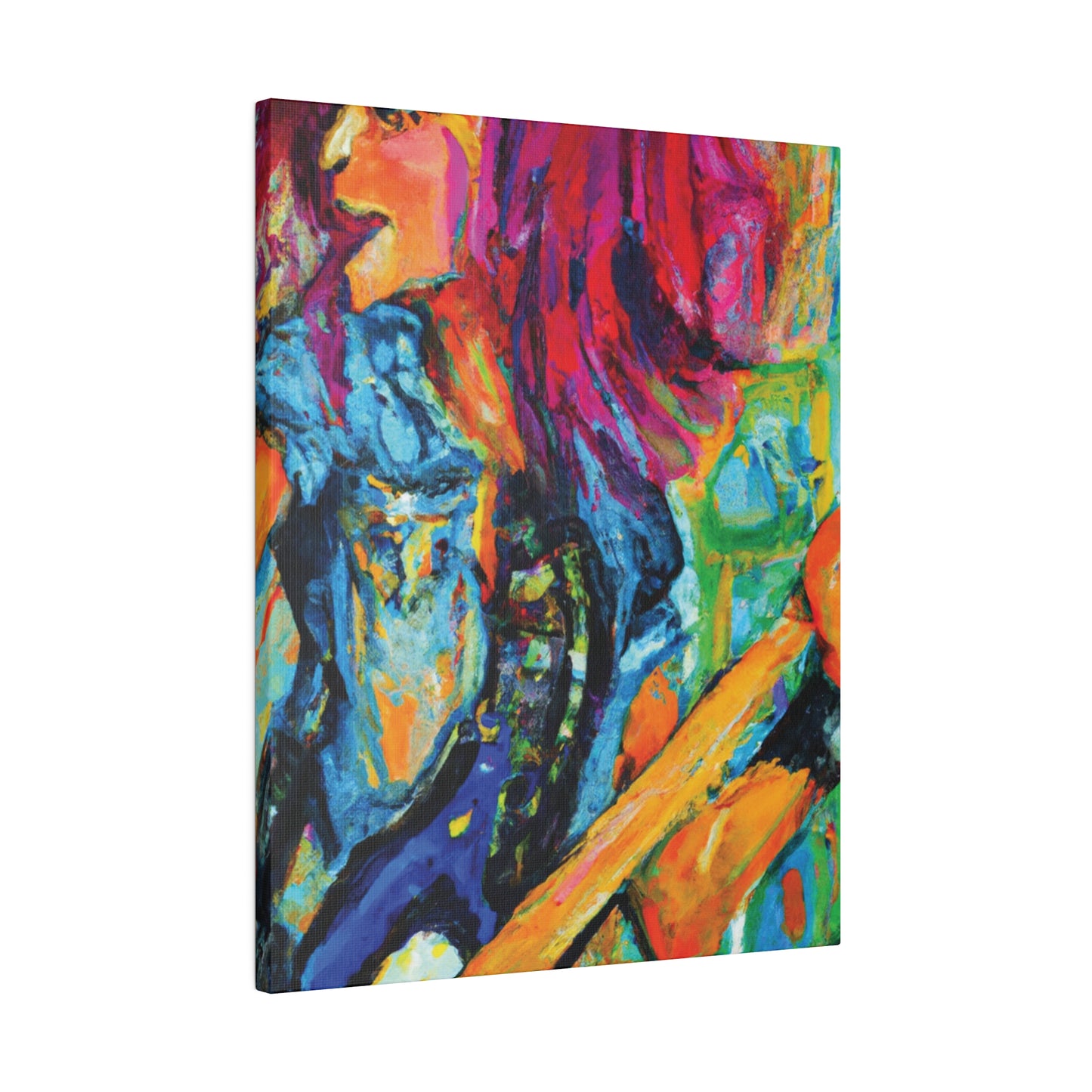 9483V - Rockstar Oil Painting Style Print | Poster | Home Decor | Wall Art | Music Art | Canvas