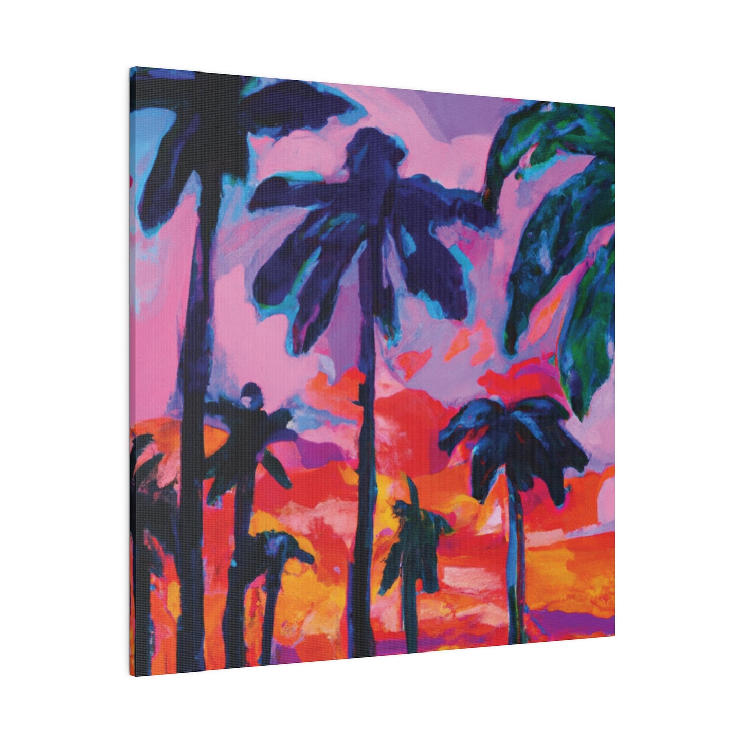 4754Q - Miami Beach Sunset Painting Print | Miami | Beach | Sunset | Poster | Home Decor | Wall Art | Canvas