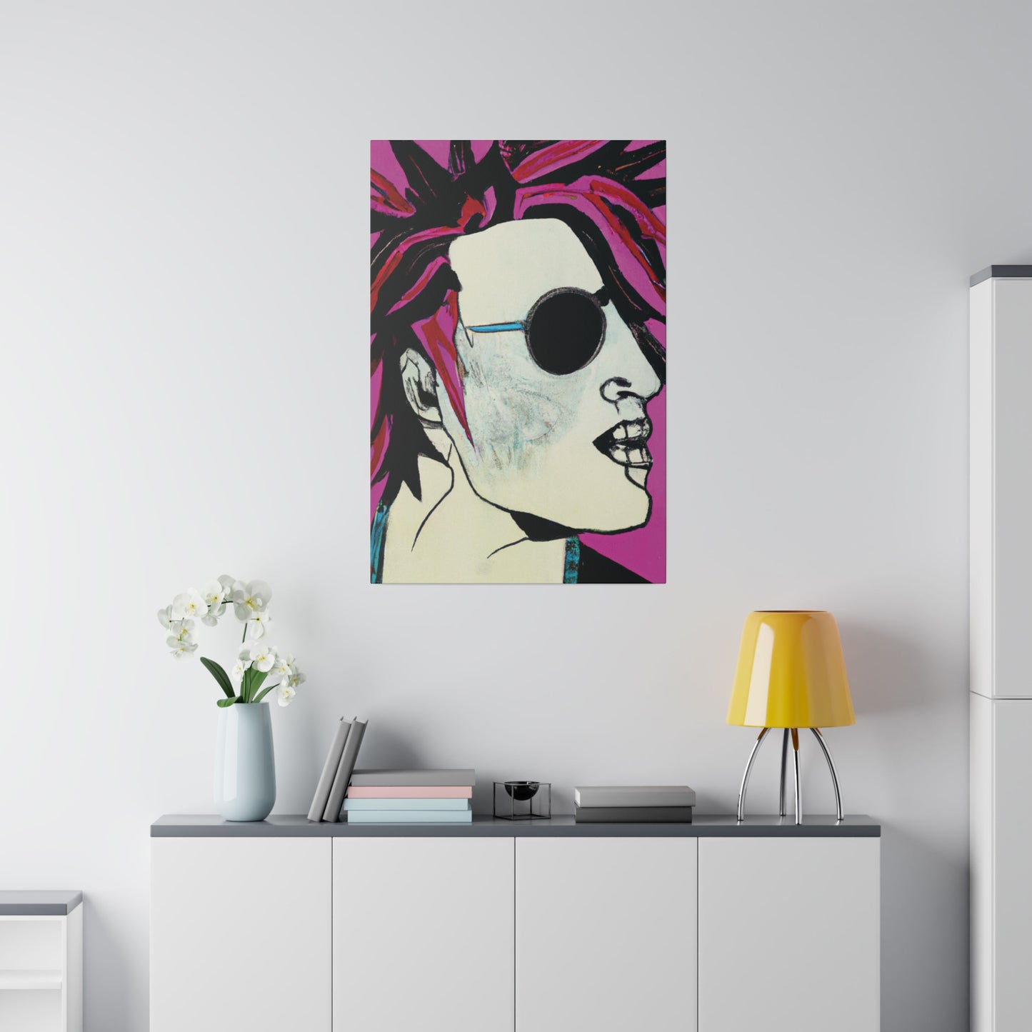 8159X - Rockstar Painting Print | Face | Abstract | Poster | Home Decor | Wall Art | Music Art | Canvas