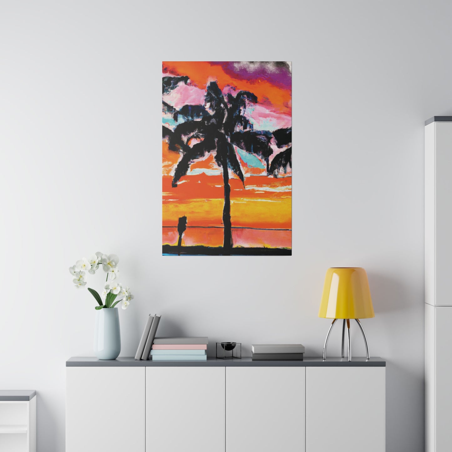 8371S - Miami Beach Sunset Painting Print | Miami | Beach | Sunset | Poster | Home Decor | Wall Art | Canvas