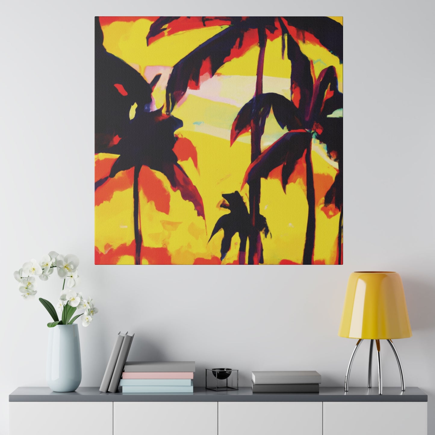 7643G - Miami Beach Sunset Painting Print | Miami | Beach | Sunset | Poster | Home Decor | Wall Art | Canvas