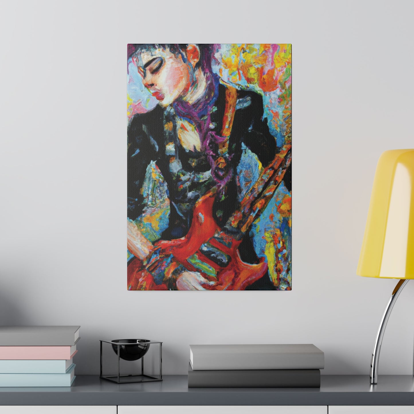 7123G - Rockstar Oil Painting Style Print | Poster | Home Decor | Wall Art | Music Art | Canvas