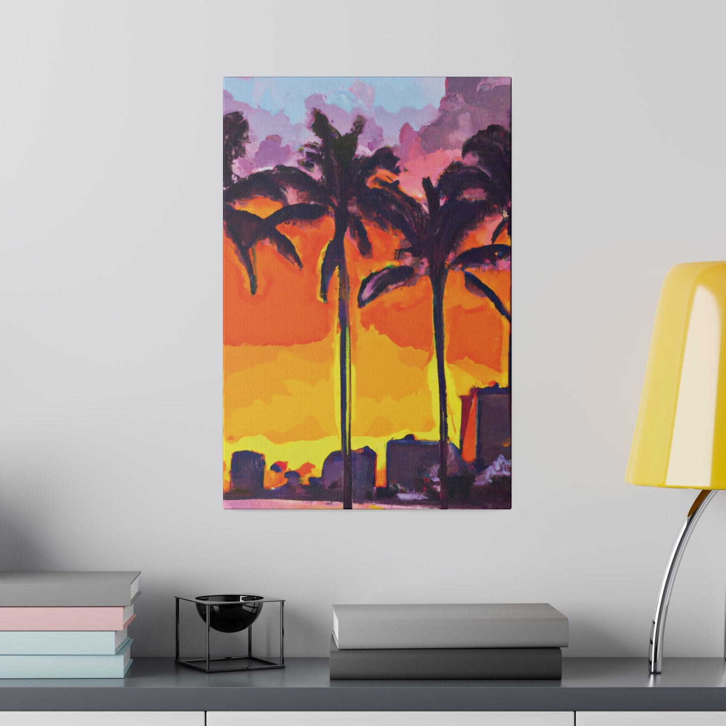 7392A - Miami Beach Sunset Painting Print | Miami | Beach | Sunset | Poster | Home Decor | Wall Art | Canvas