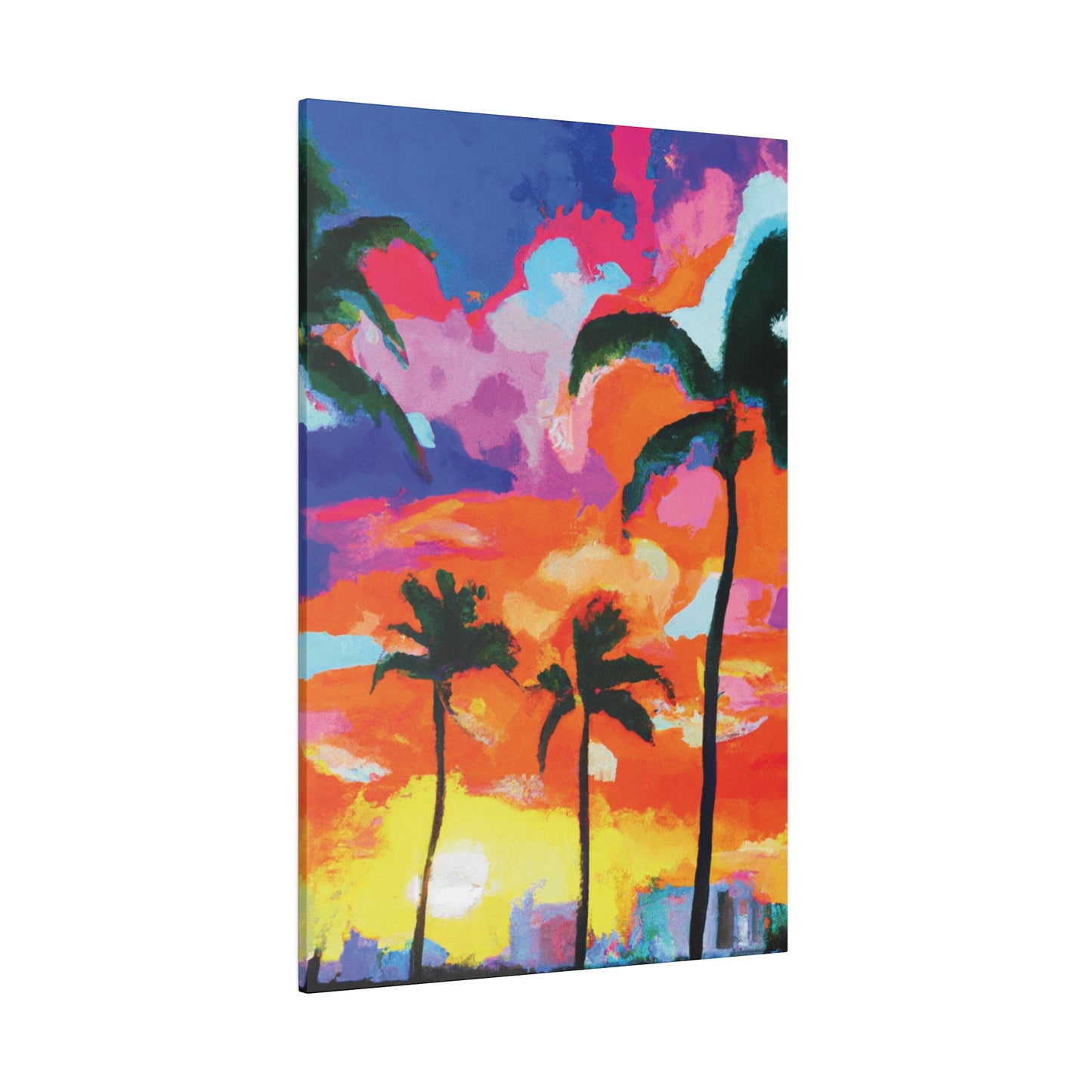 8579F - Miami Beach Sunset Painting Print | Miami | Beach | Sunset | Poster | Home Decor | Wall Art | Canvas