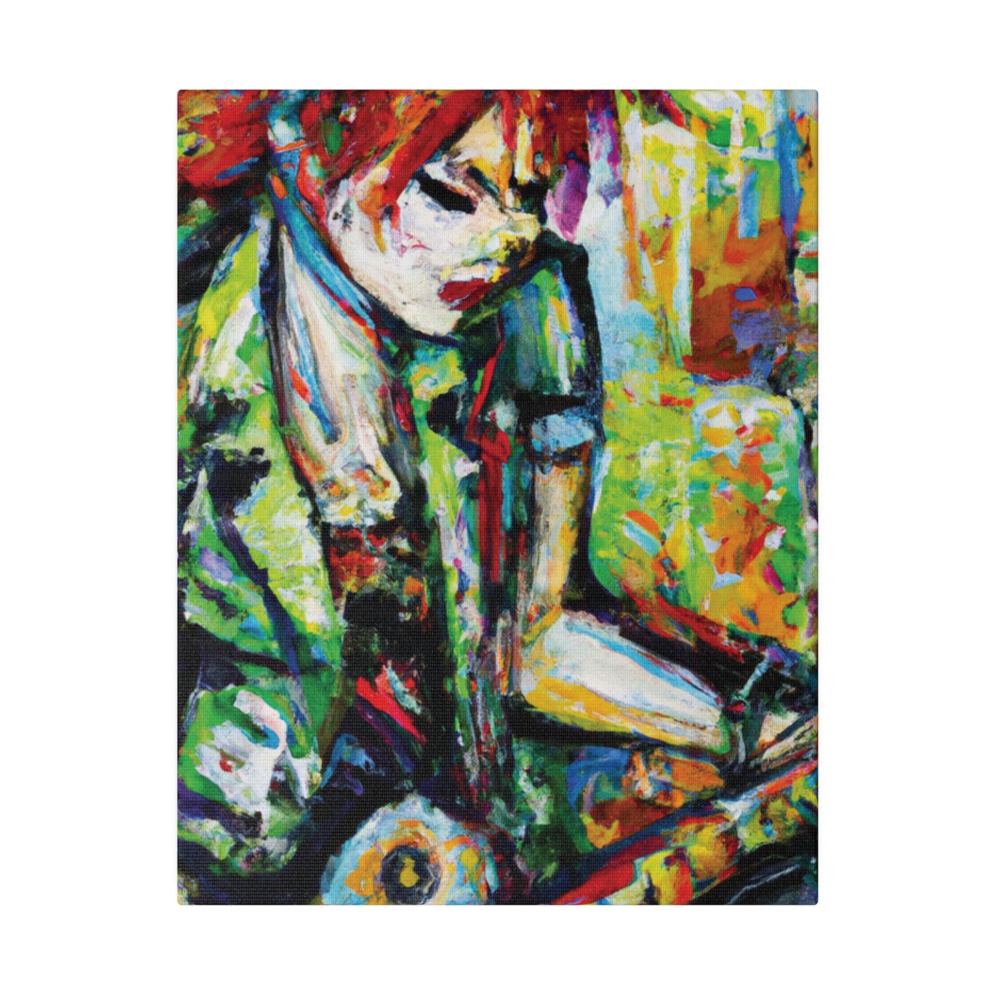 2204G - Rockstar Oil Painting Style Print | Poster | Home Decor | Wall Art | Music Art | Canvas