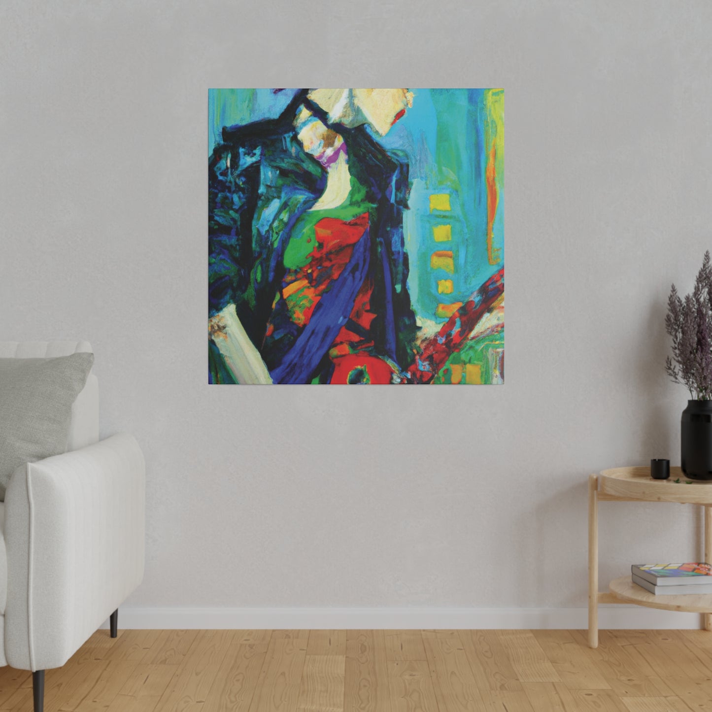 6756O - Rockstar Oil Painting Style Print | Poster | Home Decor | Wall Art | Music Art | Canvas