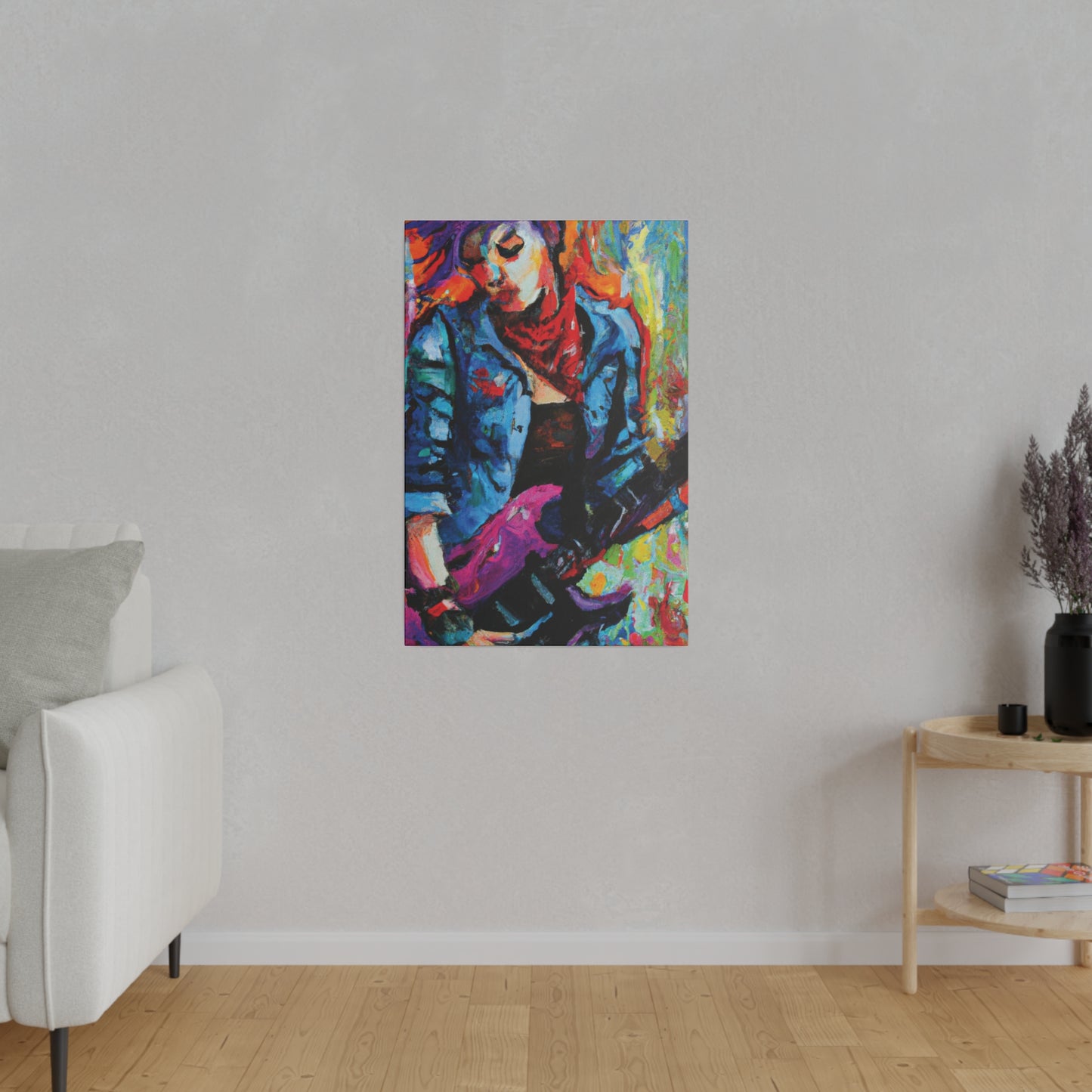 9531Q - Rockstar Oil Painting Style Print | Poster | Home Decor | Wall Art | Music Art | Canvas