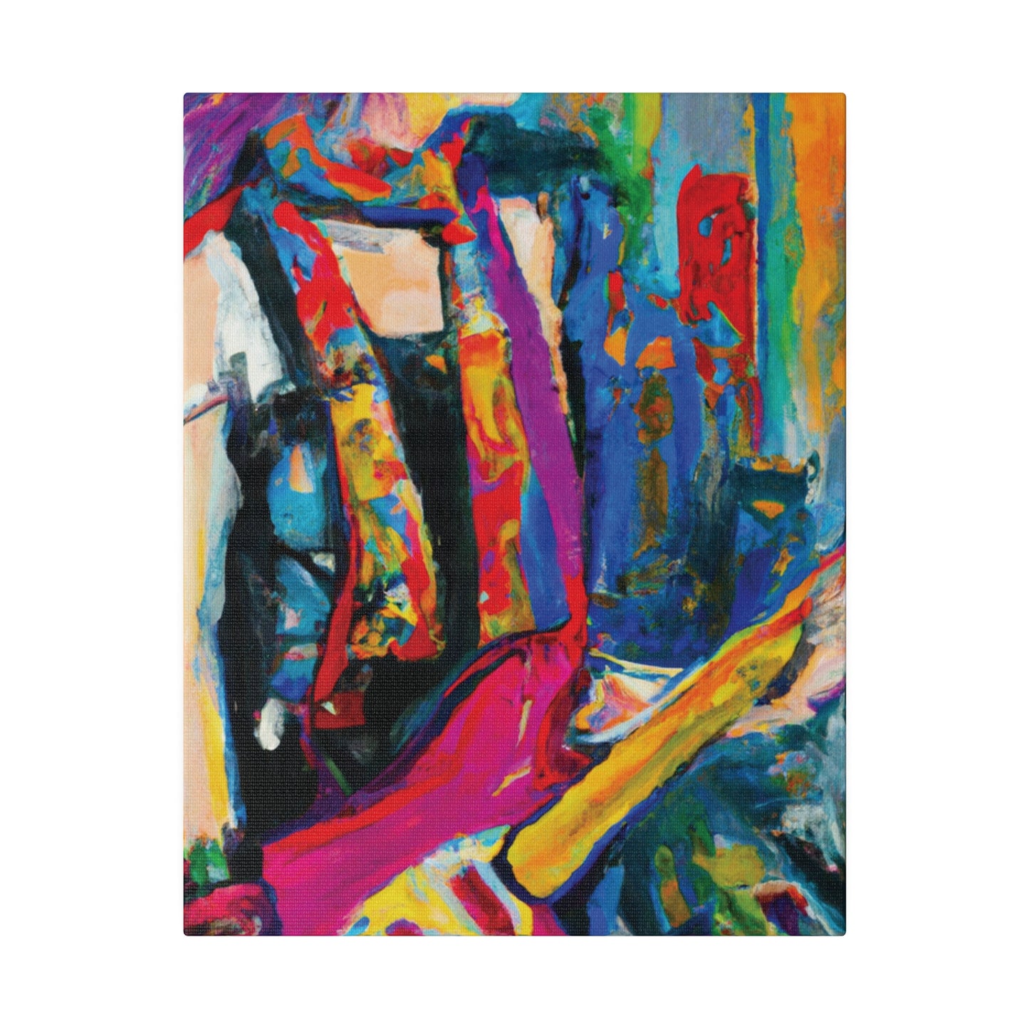 9798G - Rockstar Oil Painting Style Print | Poster | Home Decor | Wall Art | Music Art | Canvas