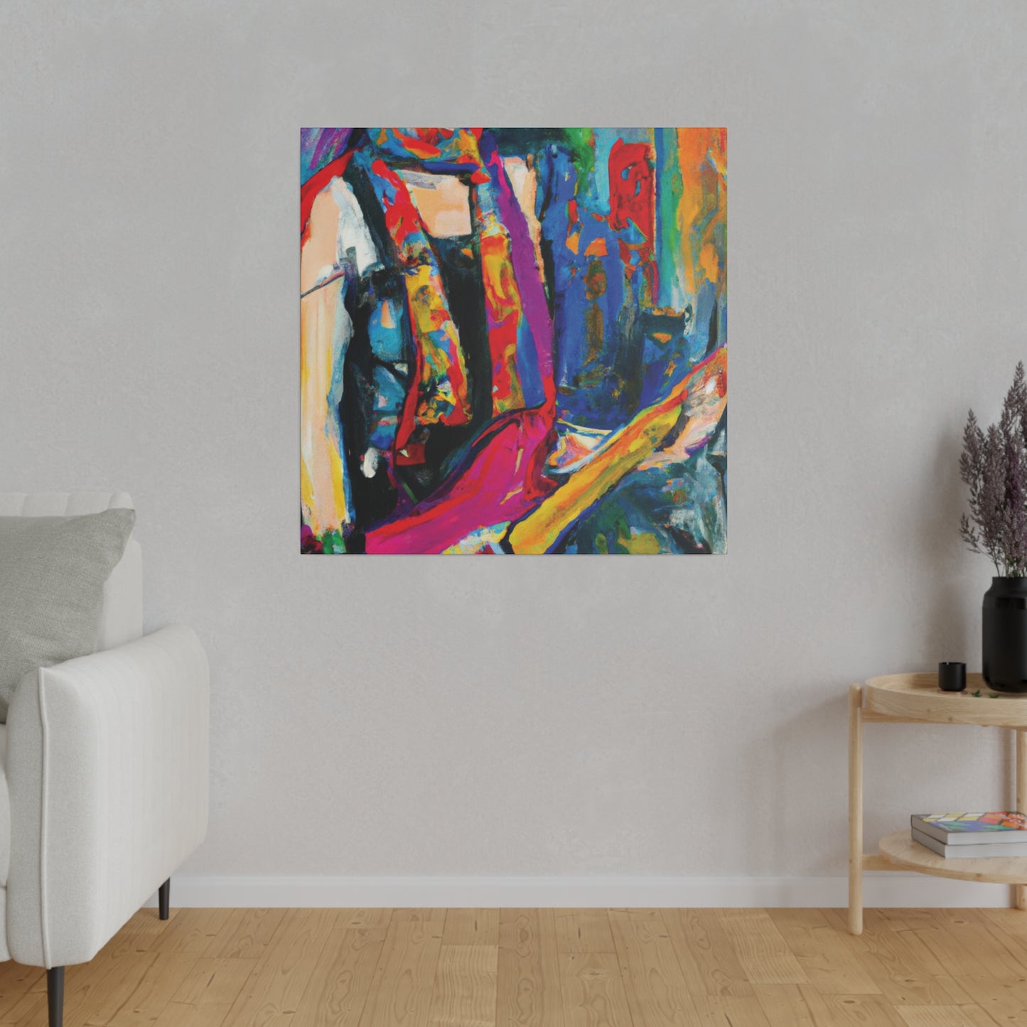 9798G - Rockstar Oil Painting Style Print | Poster | Home Decor | Wall Art | Music Art | Canvas