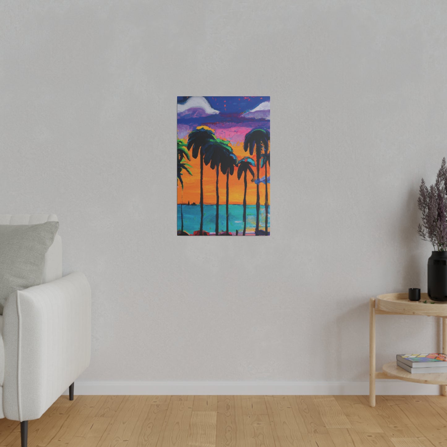 9331M - Miami Beach Sunset Painting Print | Miami | Beach | Sunset | Poster | Home Decor | Wall Art | Canvas