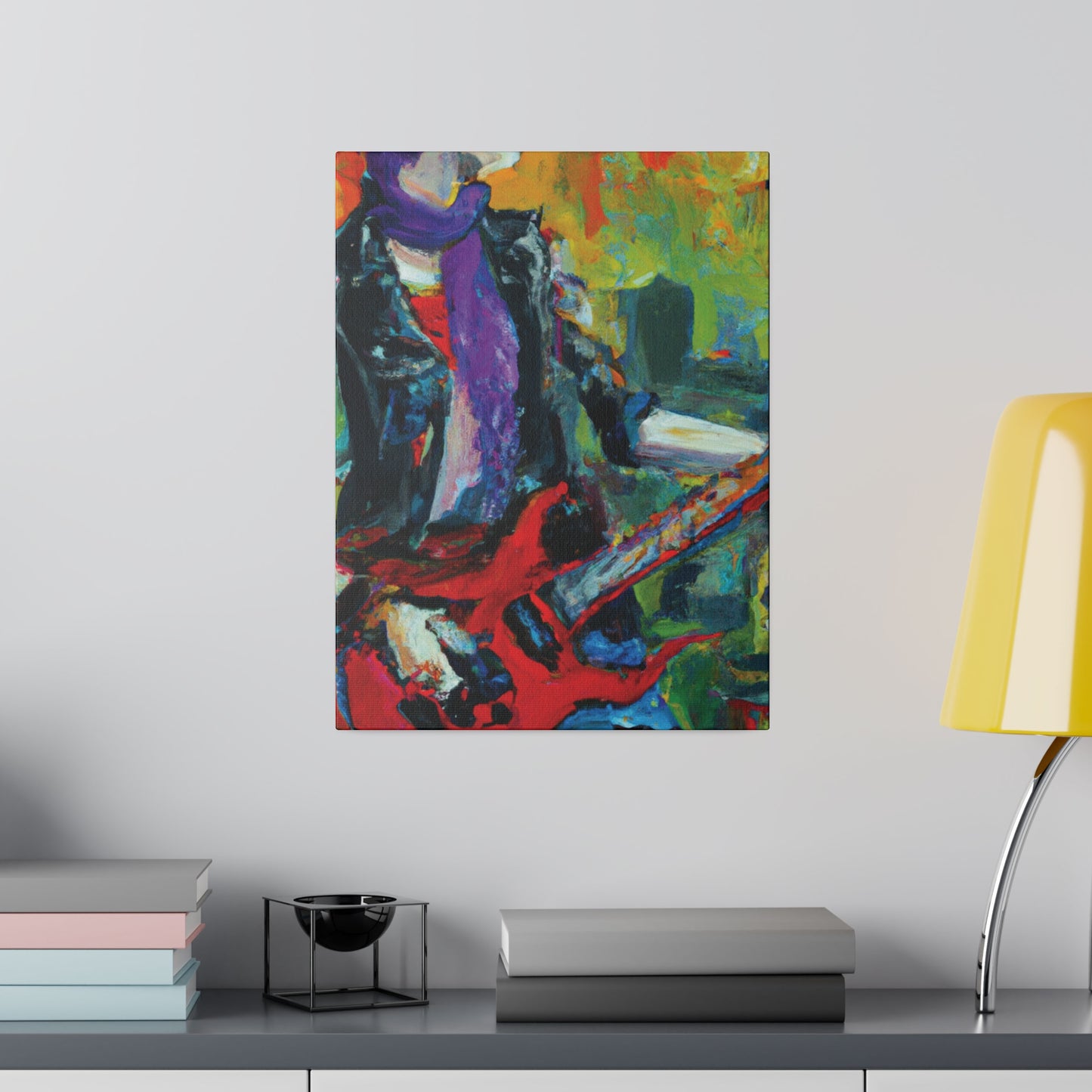 9823K - Rockstar Oil Painting Style Print | Poster | Home Decor | Wall Art | Music Art | Canvas