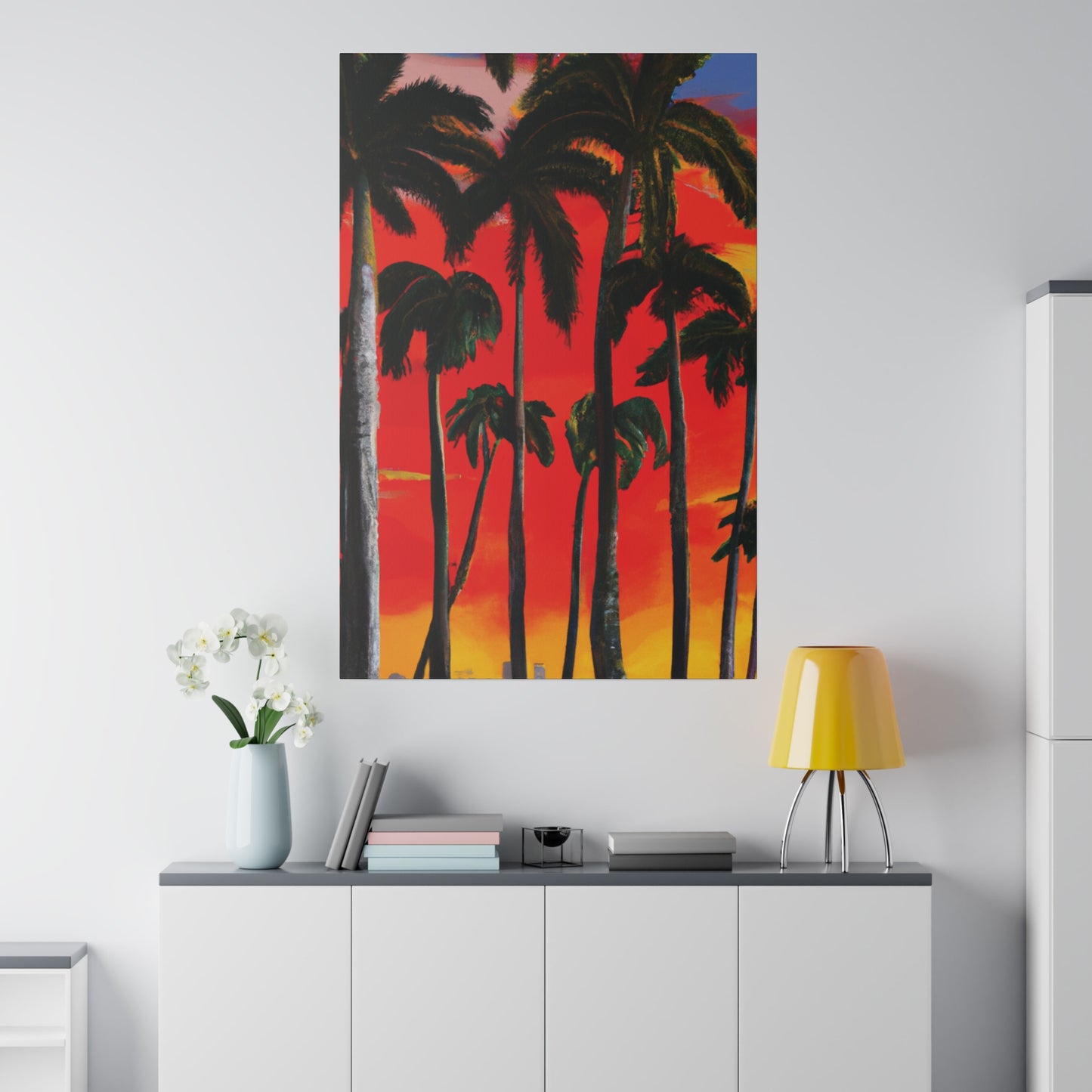 4286K - Miami Beach Sunset Painting Print | Miami | Beach | Sunset | Poster | Home Decor | Wall Art | Canvas