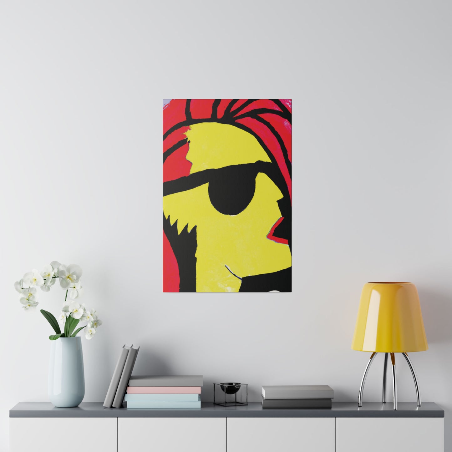 9456P - Rockstar Painting Print | Face | Abstract | Poster | Home Decor | Wall Art | Music Art | Canvas