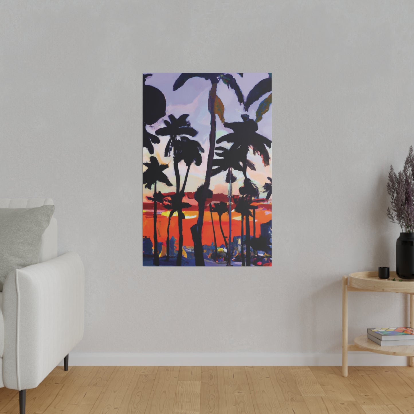 4161D - Miami Beach Sunset Painting Print | Miami | Beach | Sunset | Poster | Home Decor | Wall Art | Canvas