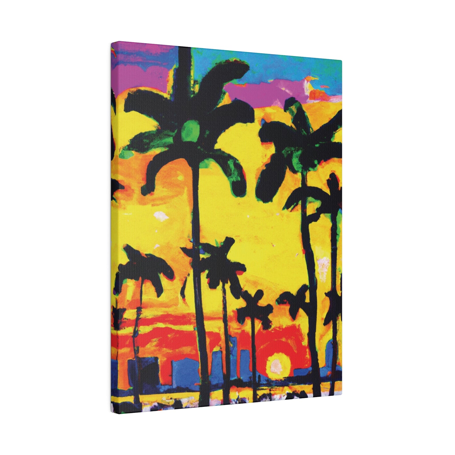 9497Z - Miami Beach Sunset Painting Print | Miami | Beach | Sunset | Poster | Home Decor | Wall Art | Canvas