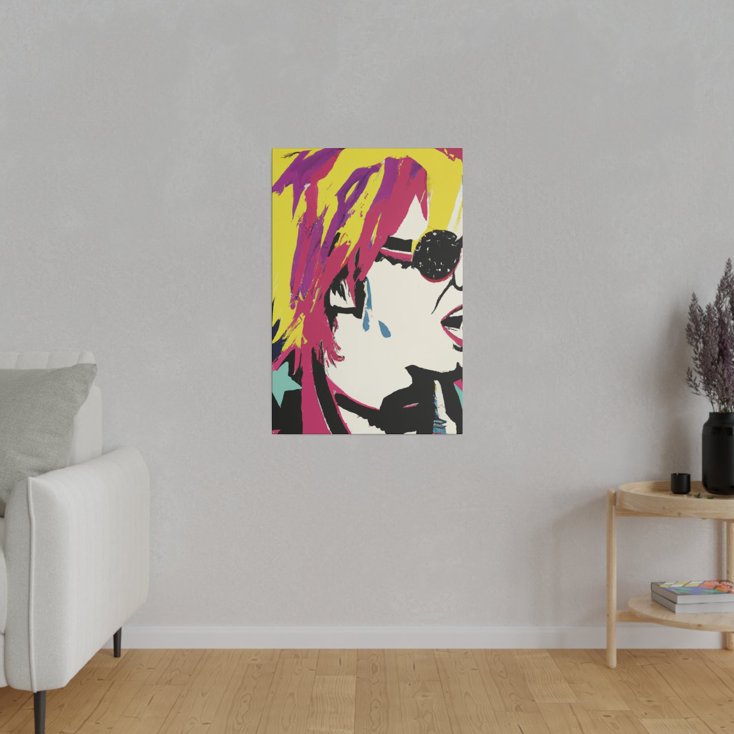 1794Z - Rockstar Painting Print | Face | Abstract | Poster | Home Decor | Wall Art | Music Art | Canvas