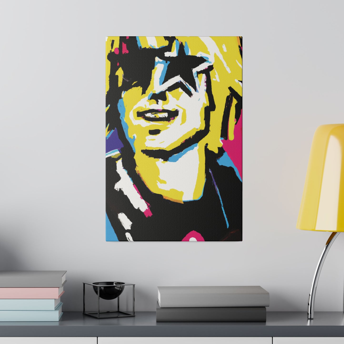 3292X - Rockstar Painting Print | Face | Abstract | Poster | Home Decor | Wall Art | Music Art | Canvas