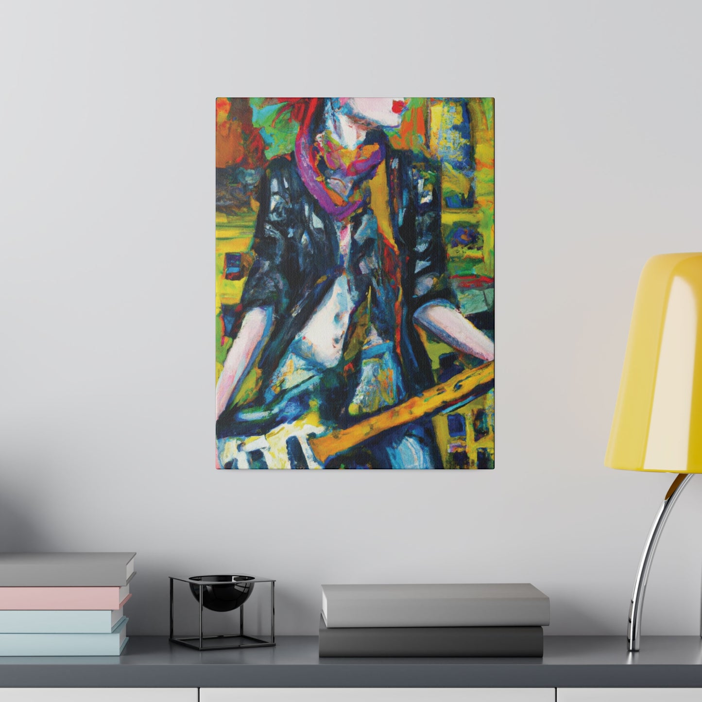 3589A - Rockstar Oil Painting Style Print | Poster | Home Decor | Wall Art | Music Art | Canvas