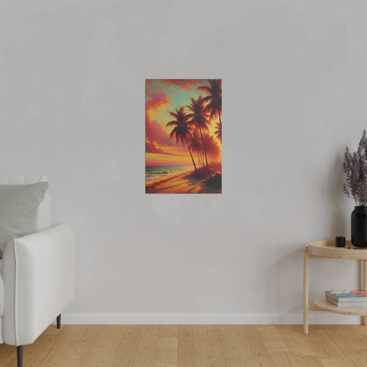 2846J - miami beach art, sunset background, ocean art work, beach art work, sunset designs, miami beach painting, miami beach print