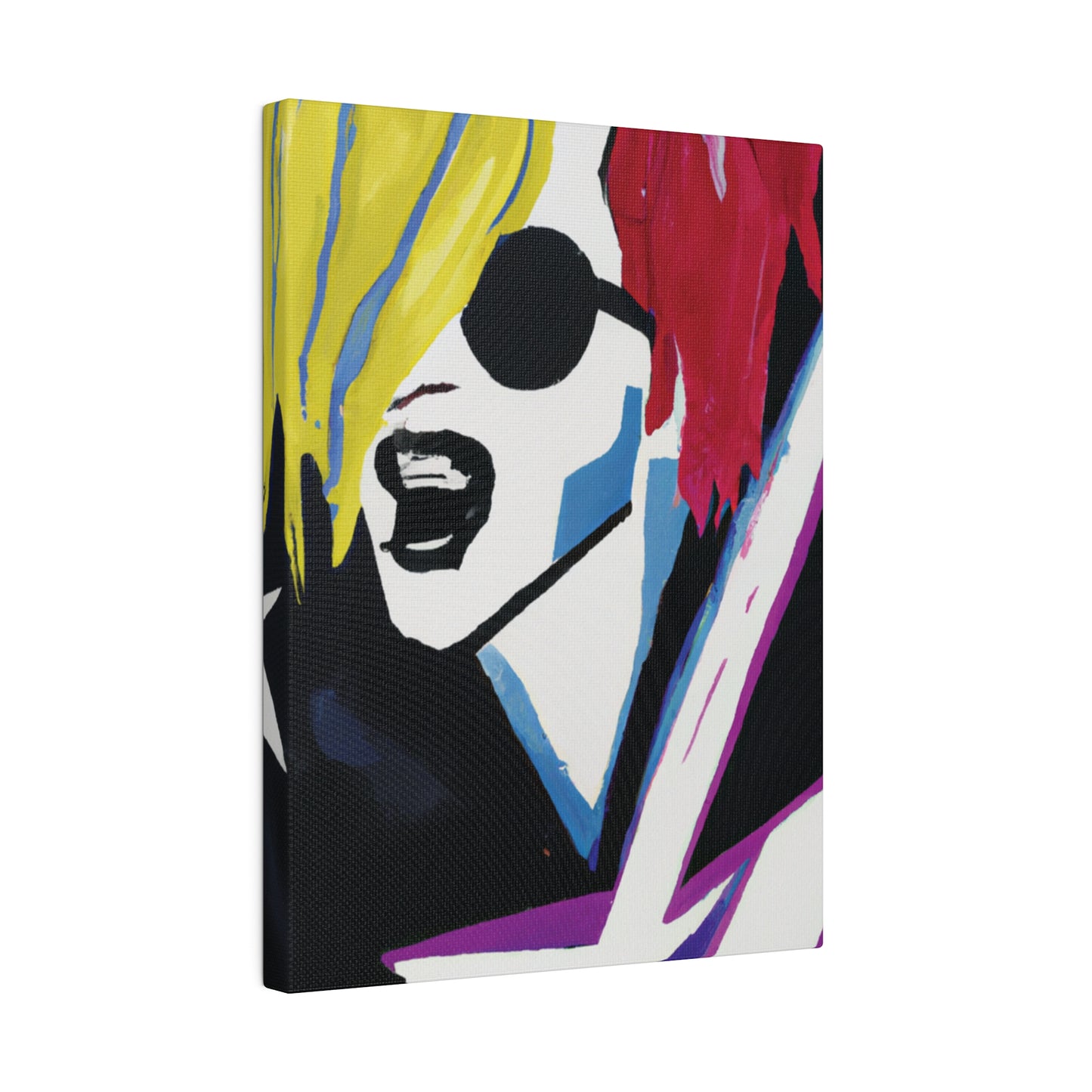 8784F - Rockstar Painting Print | Face | Abstract | Poster | Home Decor | Wall Art | Music Art | Canvas