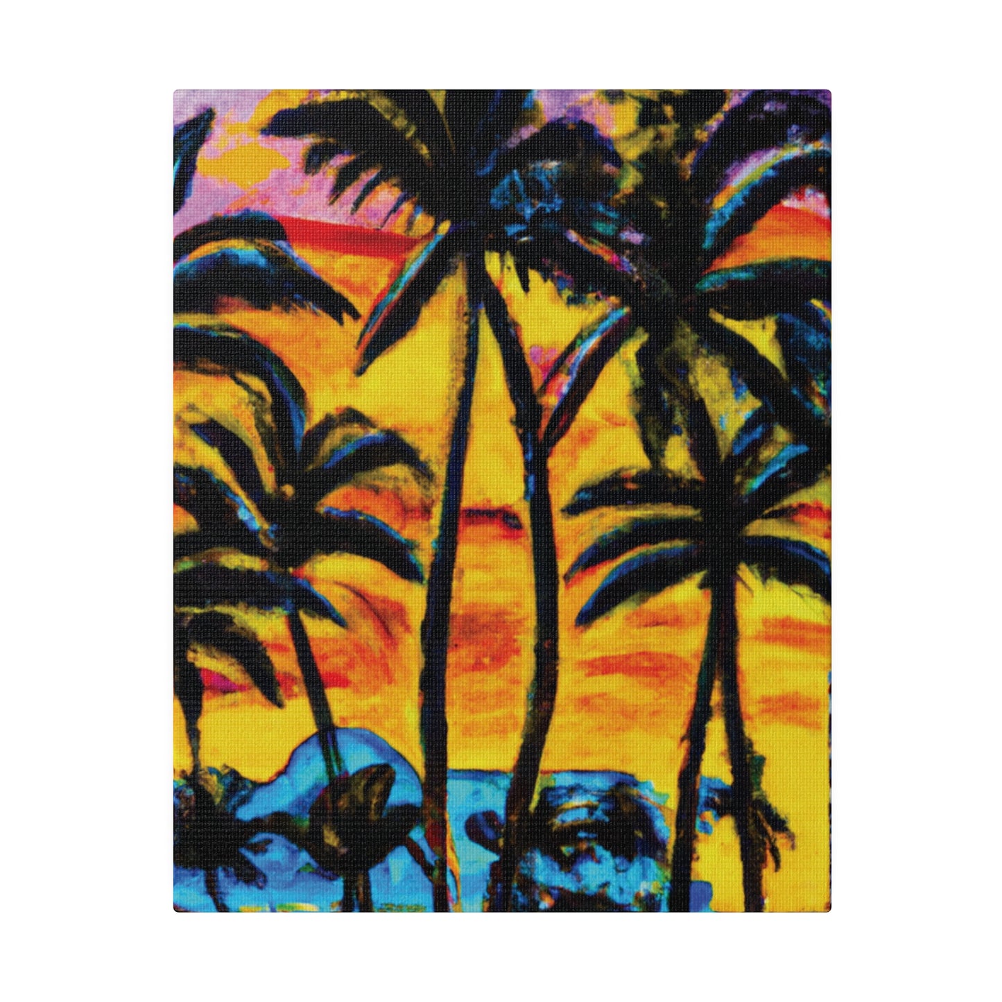 5378U - Miami Beach Sunset Painting Print | Miami | Beach | Sunset | Poster | Home Decor | Wall Art | Canvas