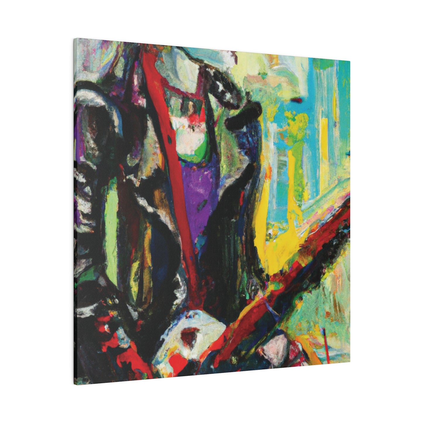 4247P - Rockstar Oil Painting Style Print | Poster | Home Decor | Wall Art | Music Art | Canvas