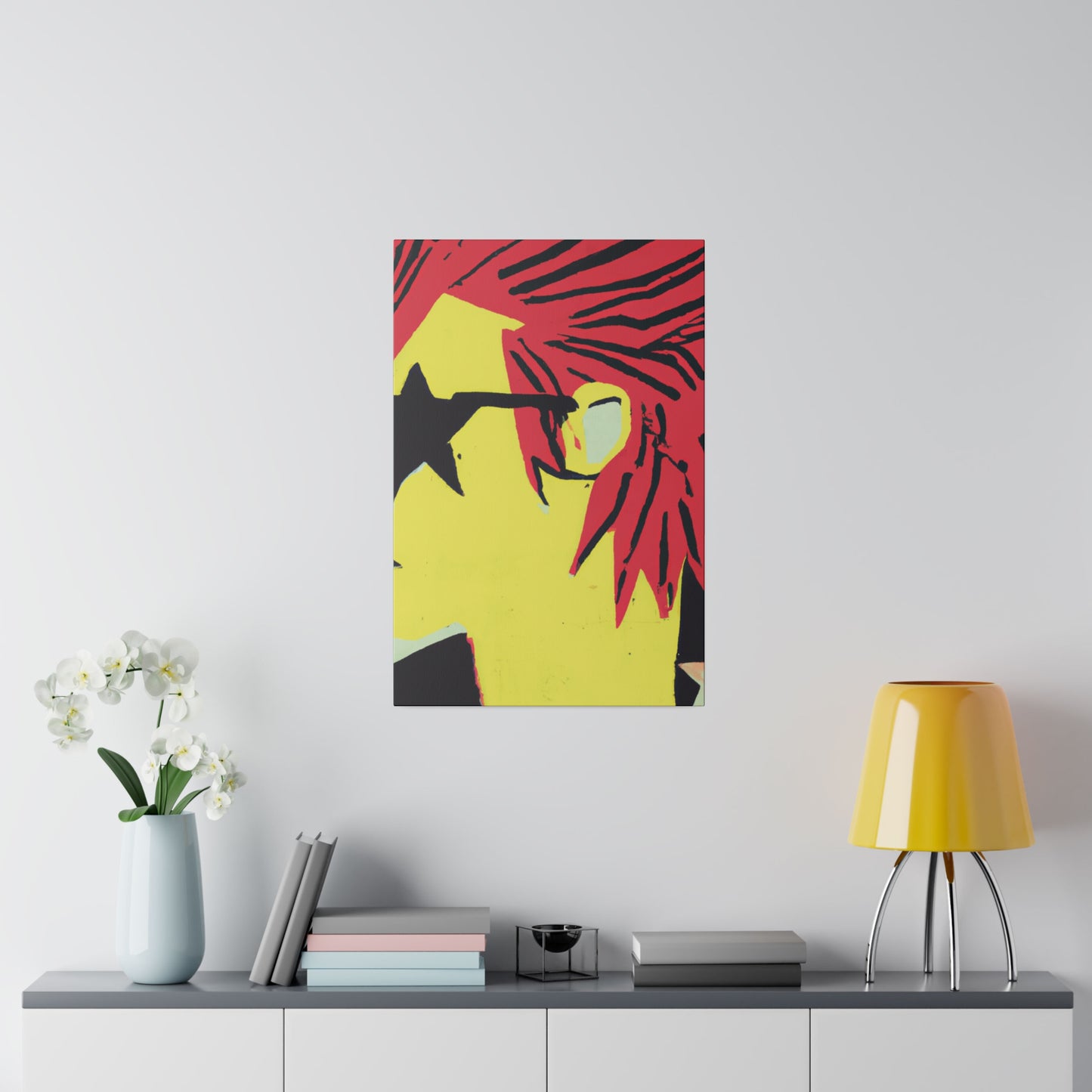 2724Q - Rockstar Painting Print | Face | Abstract | Poster | Home Decor | Wall Art | Music Art | Canvas