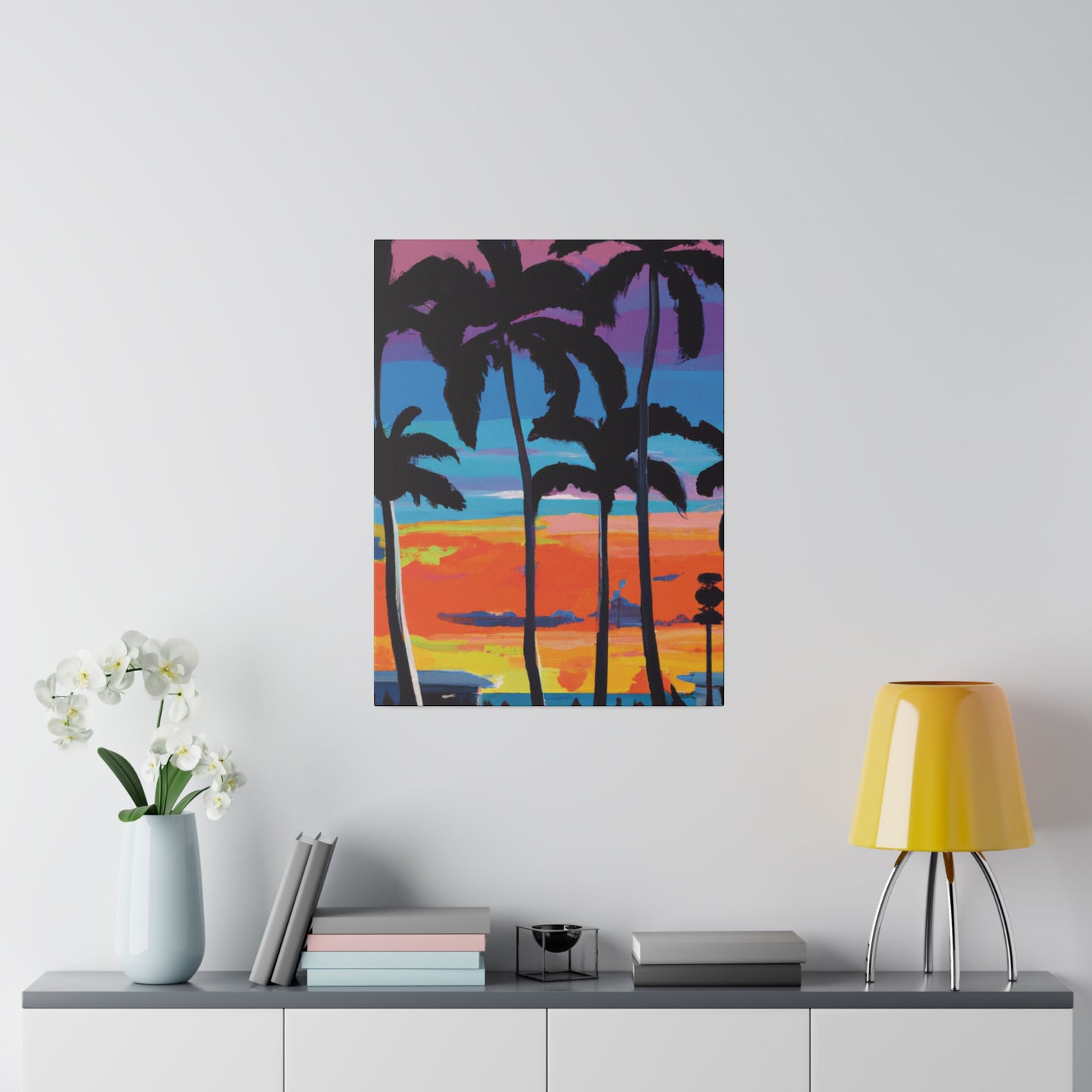 7891V - Miami Beach Sunset Painting Print | Miami | Beach | Sunset | Poster | Home Decor | Wall Art | Canvas