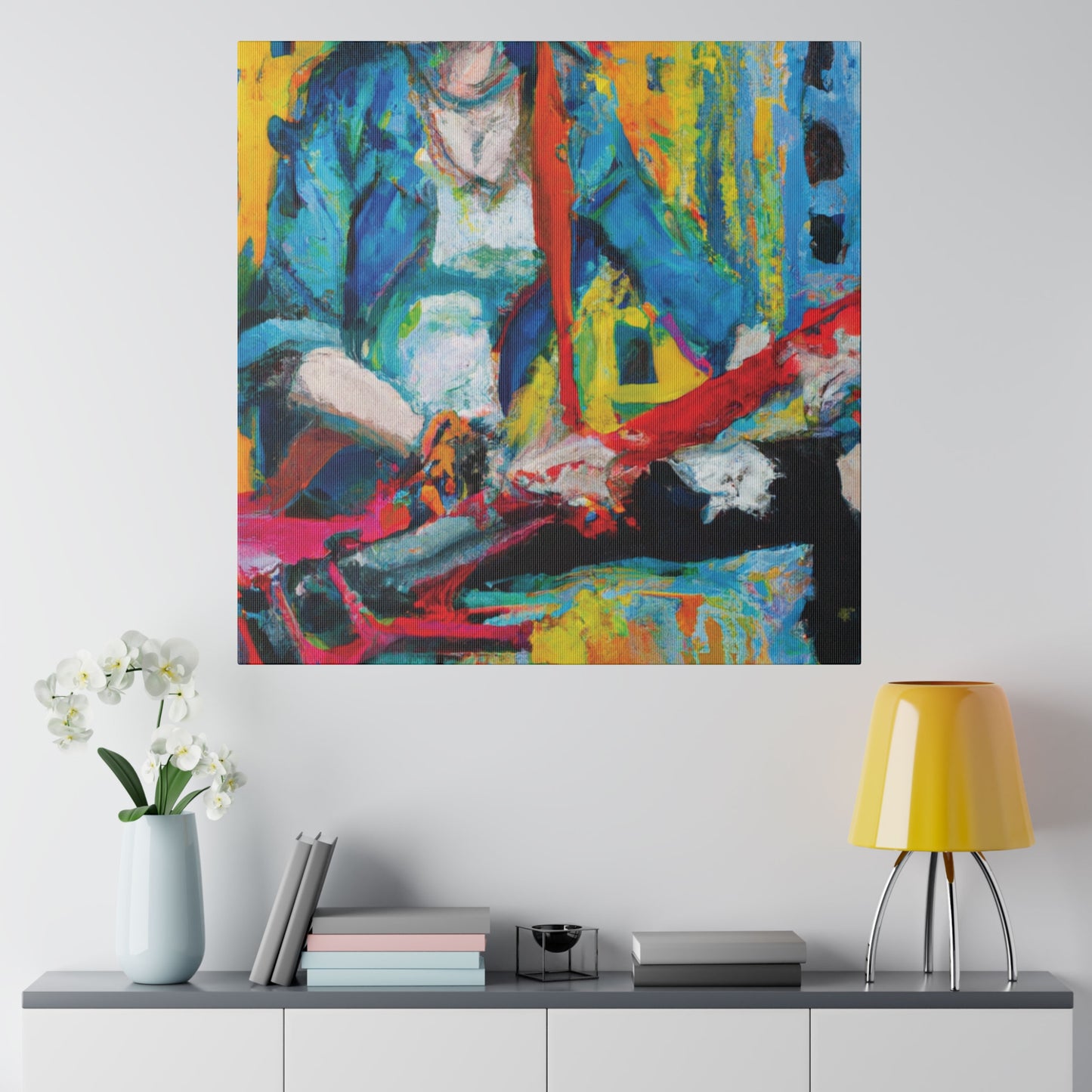 845K - Rockstar Oil Painting Style Print | Poster | Home Decor | Wall Art | Music Art | Canvas