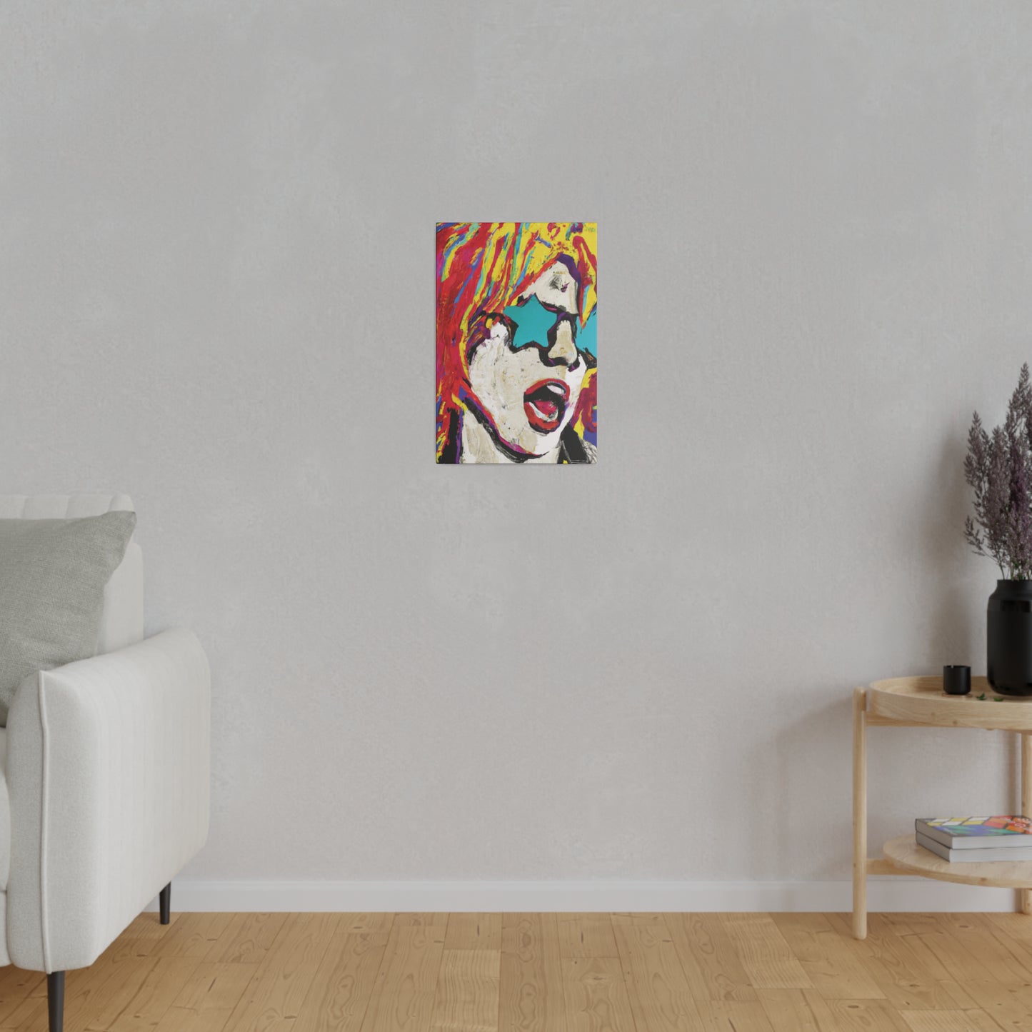 8876G - Rockstar Painting Print | Face | Abstract | Poster | Home Decor | Wall Art | Music Art | Canvas