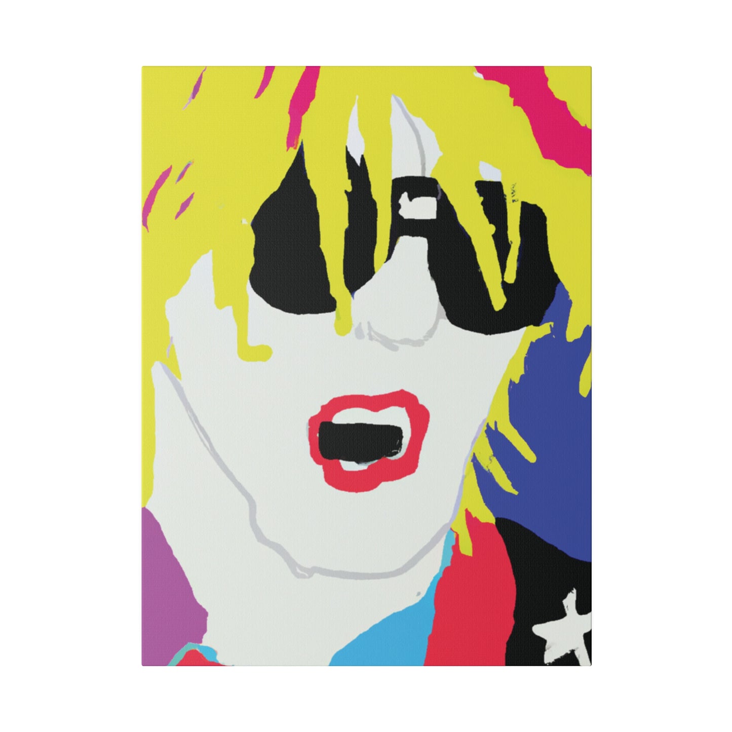 5917X - Rockstar Painting Print | Face | Abstract | Poster | Home Decor | Wall Art | Music Art | Canvas