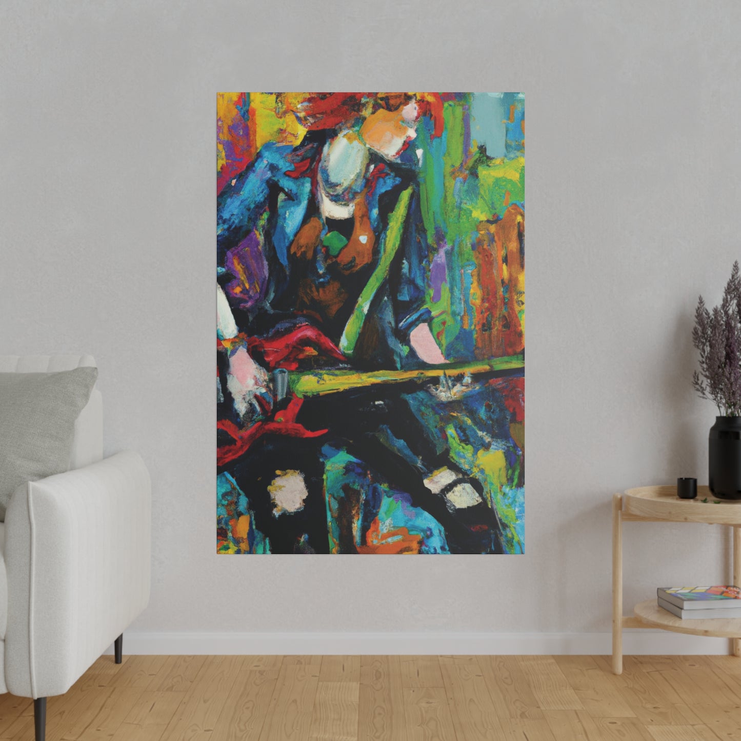 2285H - Rockstar Oil Painting Style Print | Poster | Home Decor | Wall Art | Music Art | Canvas