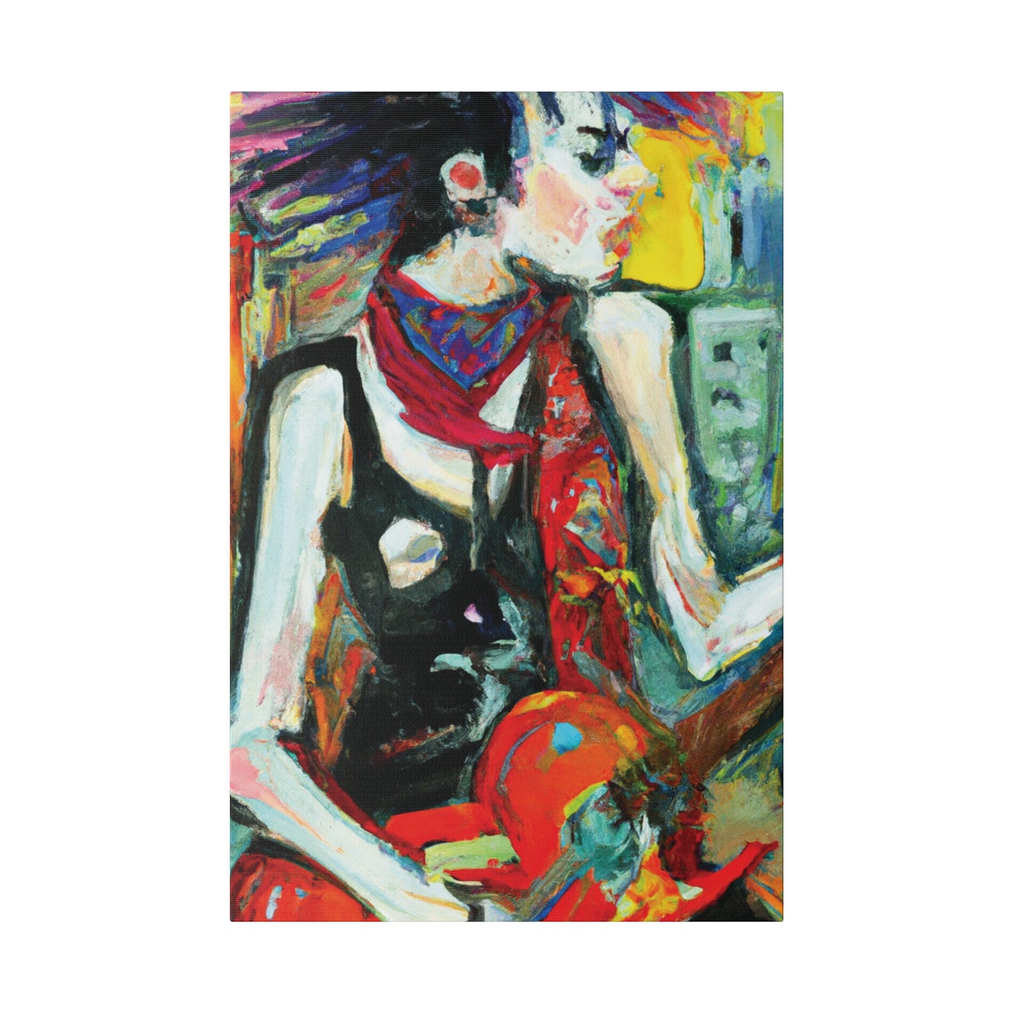 8733Q - Rockstar Oil Painting Style Print | Poster | Home Decor | Wall Art | Music Art | Canvas