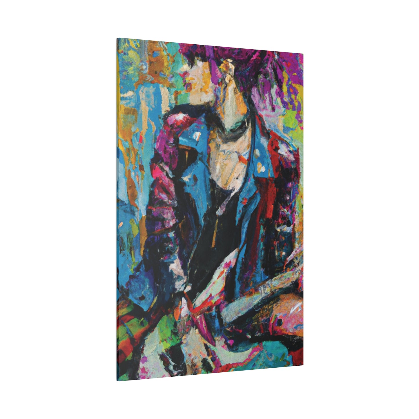 9653F - Rockstar Oil Painting Style Print | Poster | Home Decor | Wall Art | Music Art | Canvas