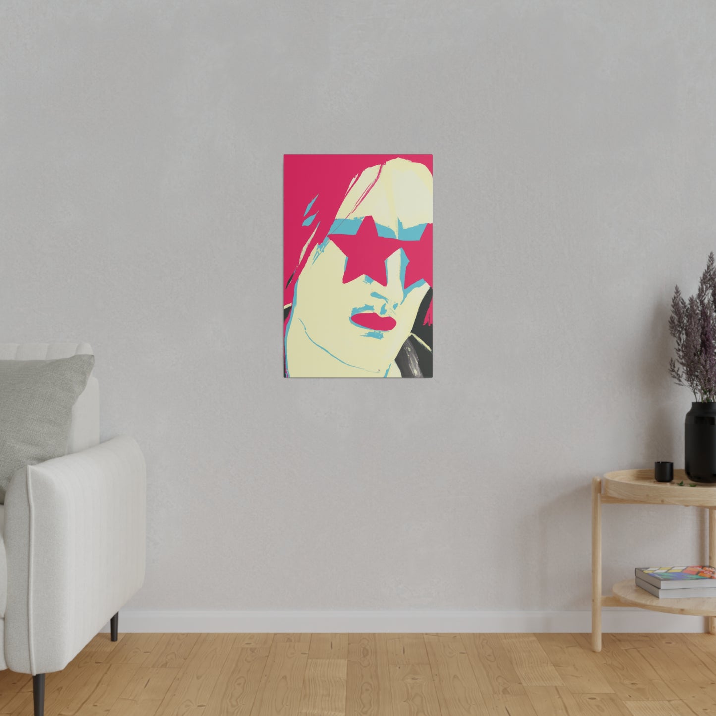 9695Y - Rockstar Painting Print | Face | Abstract | Poster | Home Decor | Wall Art | Music Art | Canvas