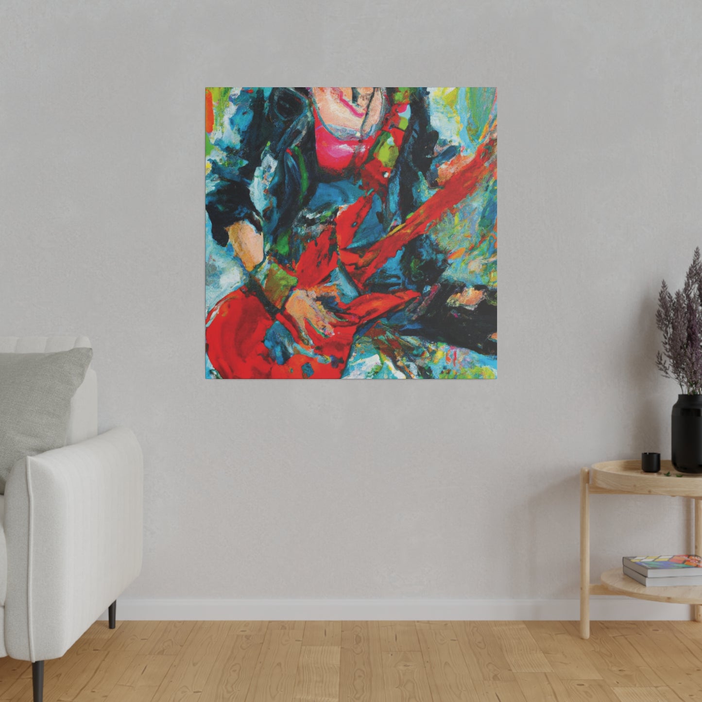 7746Y - Rockstar Oil Painting Style Print | Poster | Home Decor | Wall Art | Music Art | Canvas