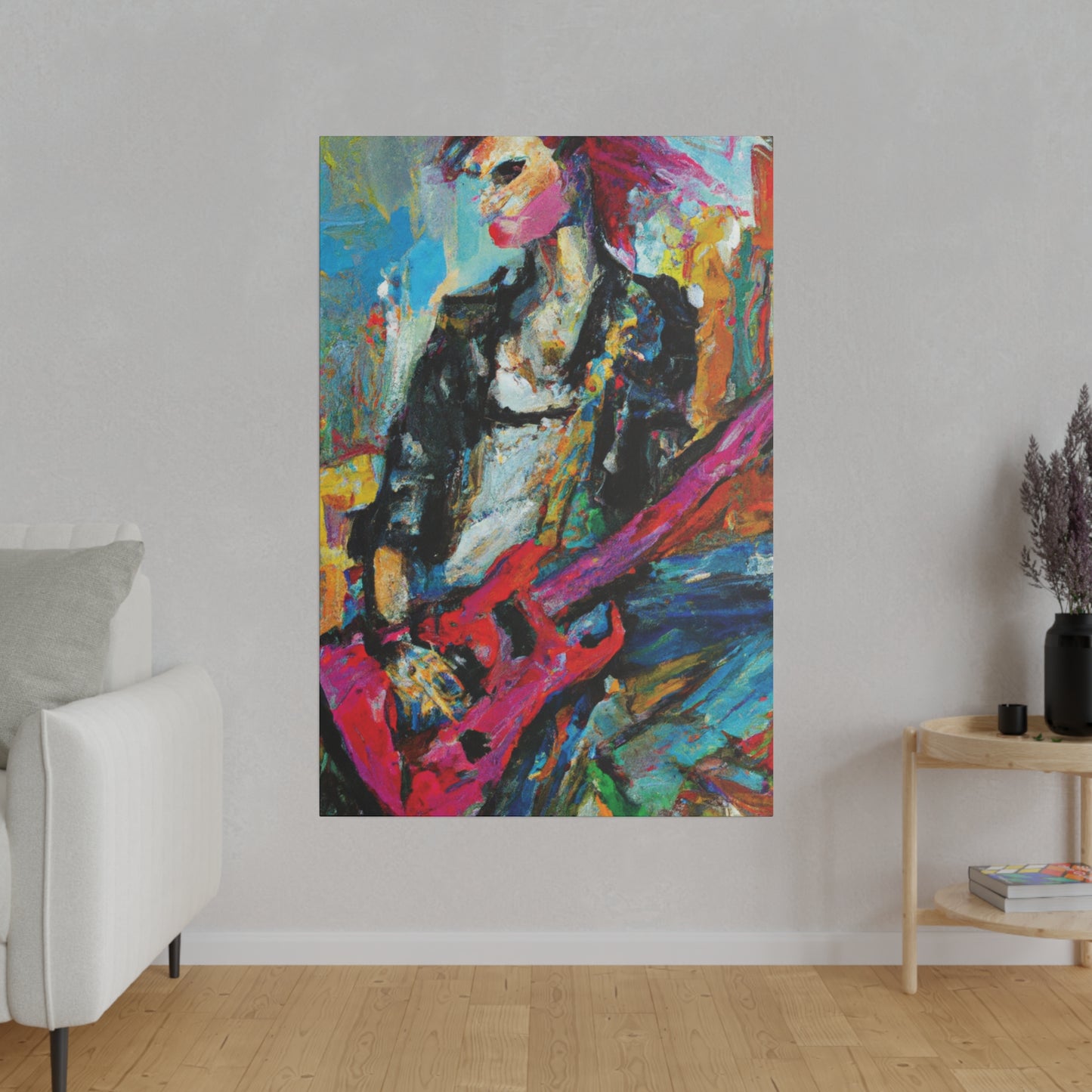 472O - Rockstar Oil Painting Style Print | Poster | Home Decor | Wall Art | Music Art | Canvas