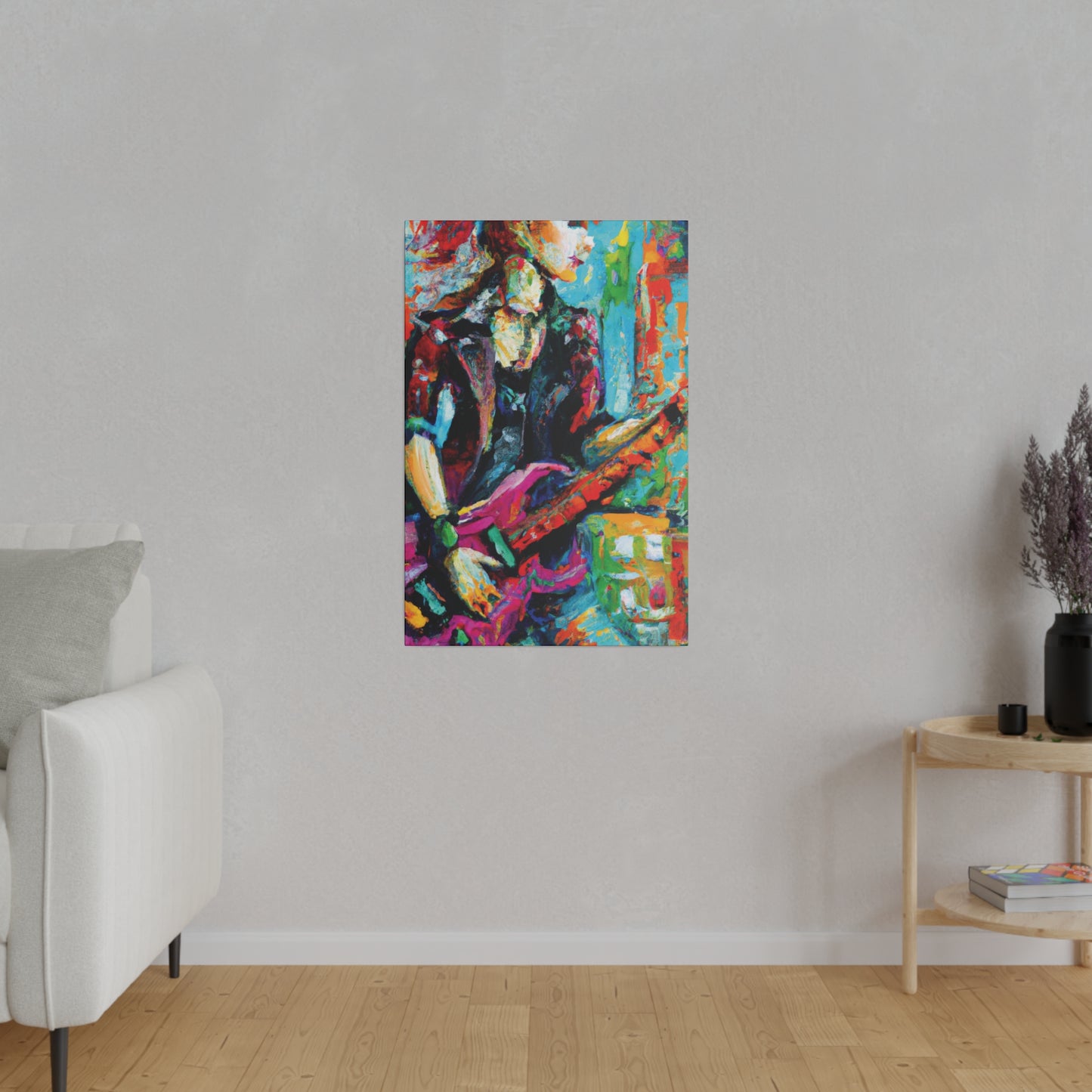 5003E - Rockstar Oil Painting Style Print | Poster | Home Decor | Wall Art | Music Art | Canvas