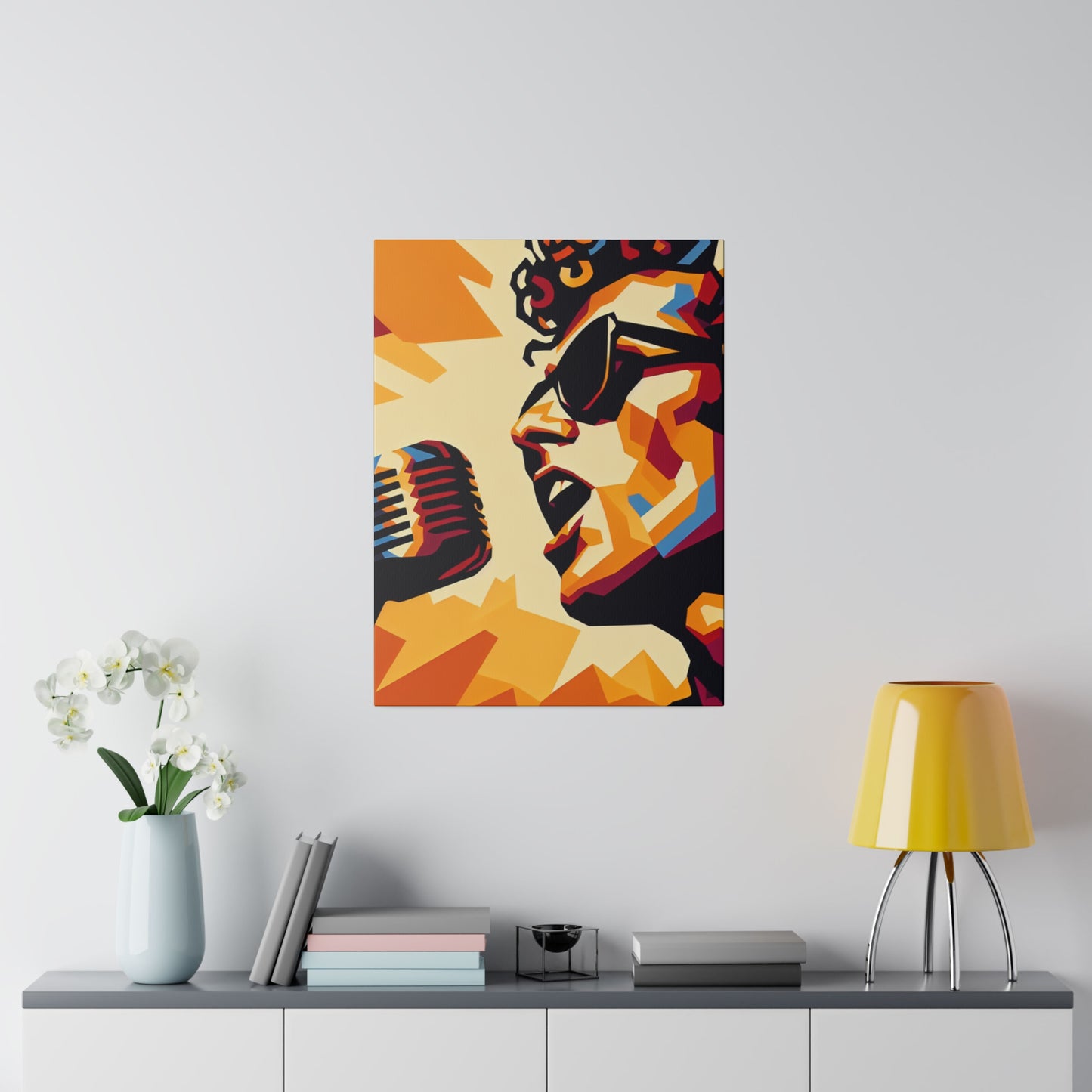 6723Z - Rockstar Painting Print | Face | Abstract | Poster | Home Decor | Wall Art | Music Art | Canvas