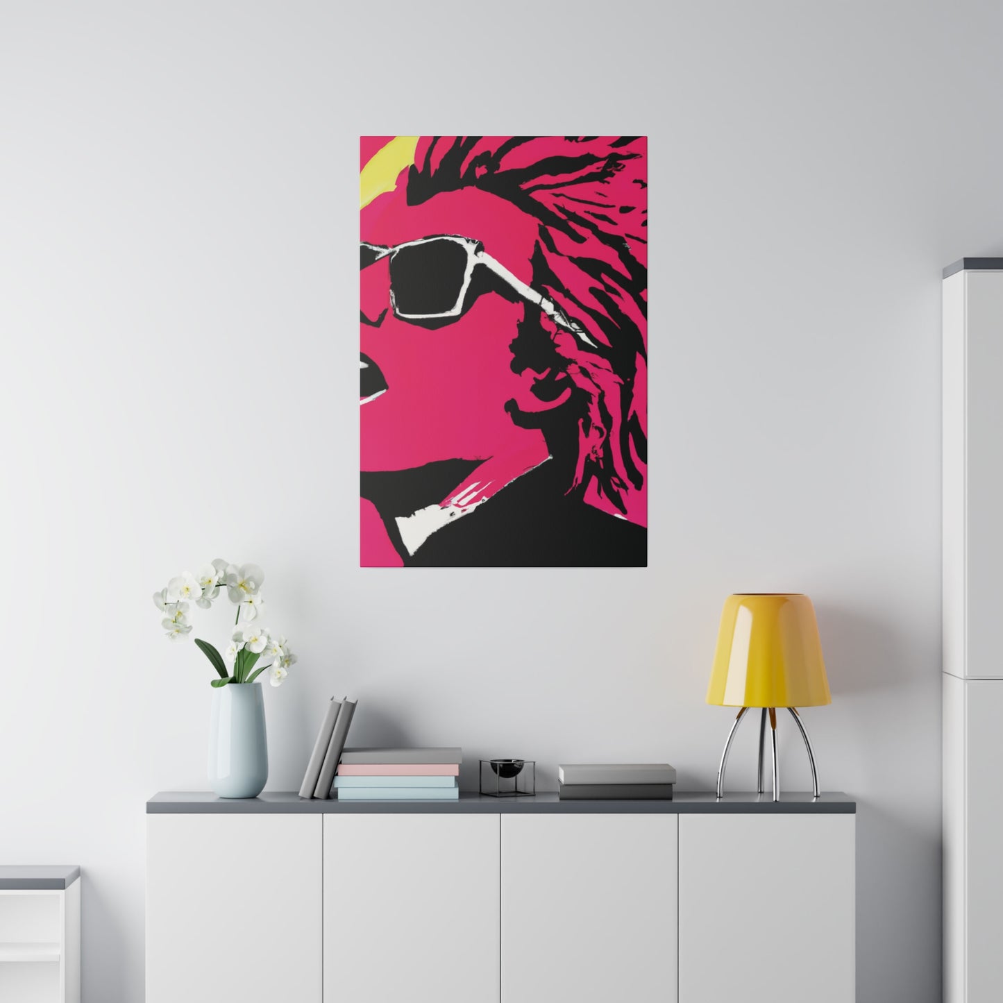 7829G - Rockstar Painting Print | Face | Abstract | Poster | Home Decor | Wall Art | Music Art | Canvas