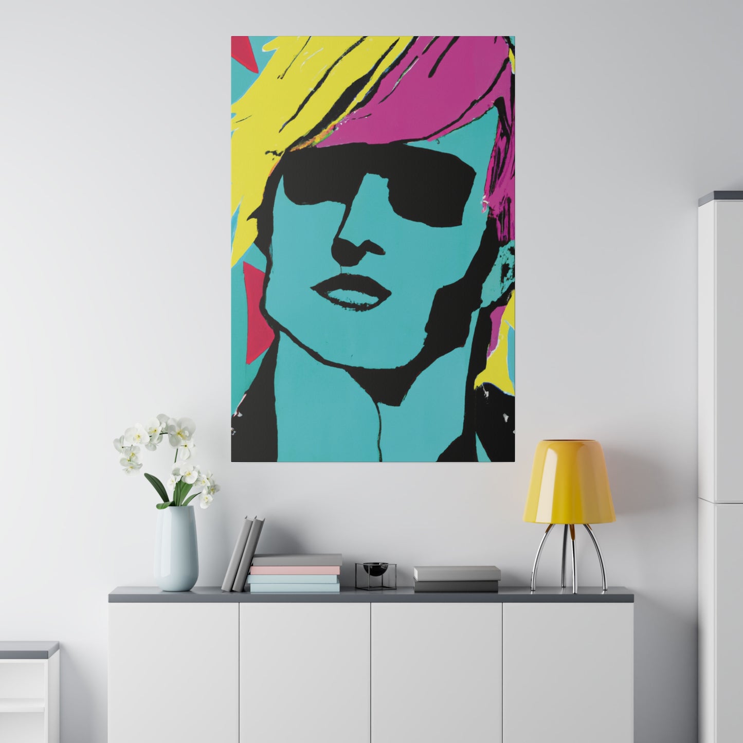 8753H - Rockstar Painting Print | Face | Abstract | Poster | Home Decor | Wall Art | Music Art | Canvas