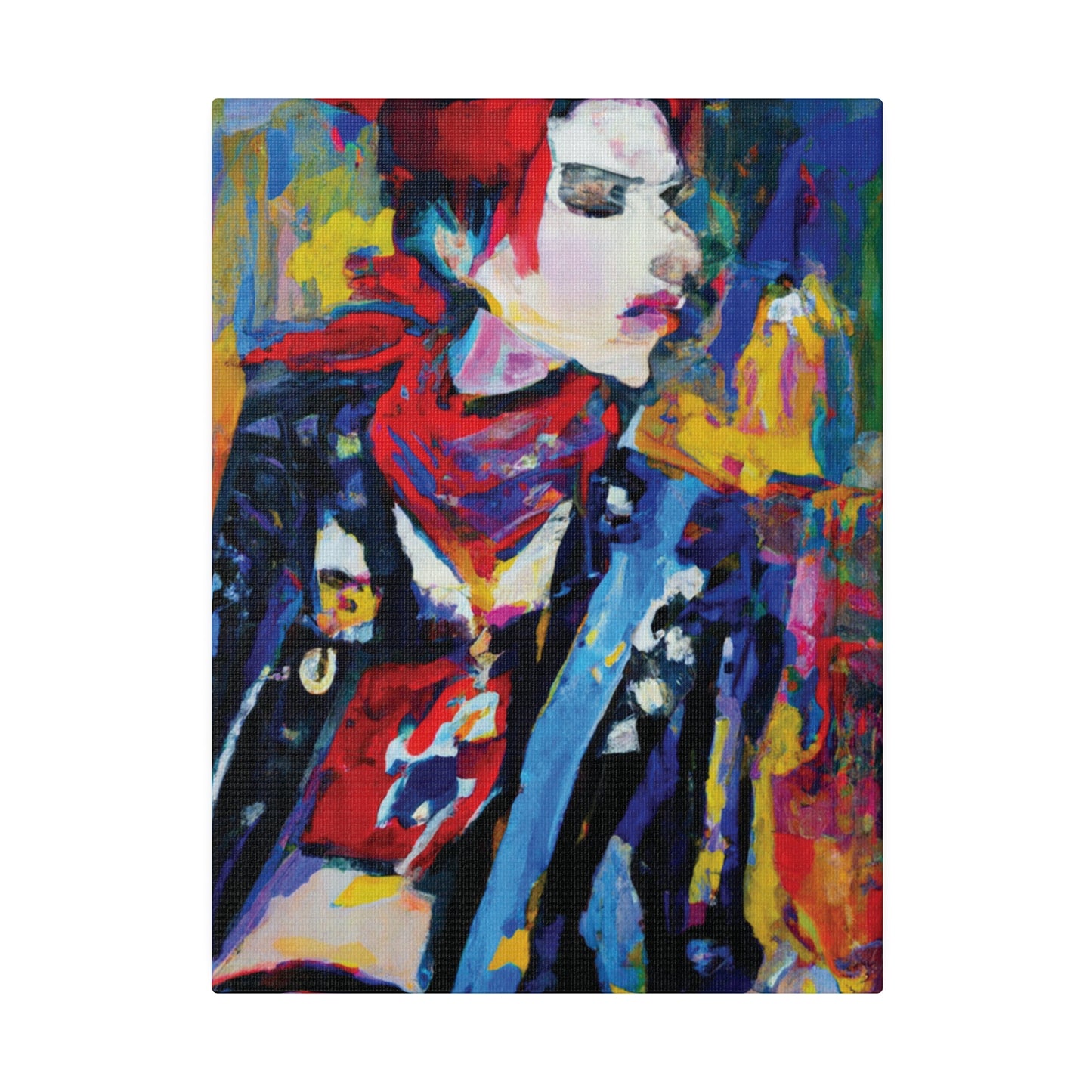 8996X - Rockstar Oil Painting Style Print | Poster | Home Decor | Wall Art | Music Art | Canvas