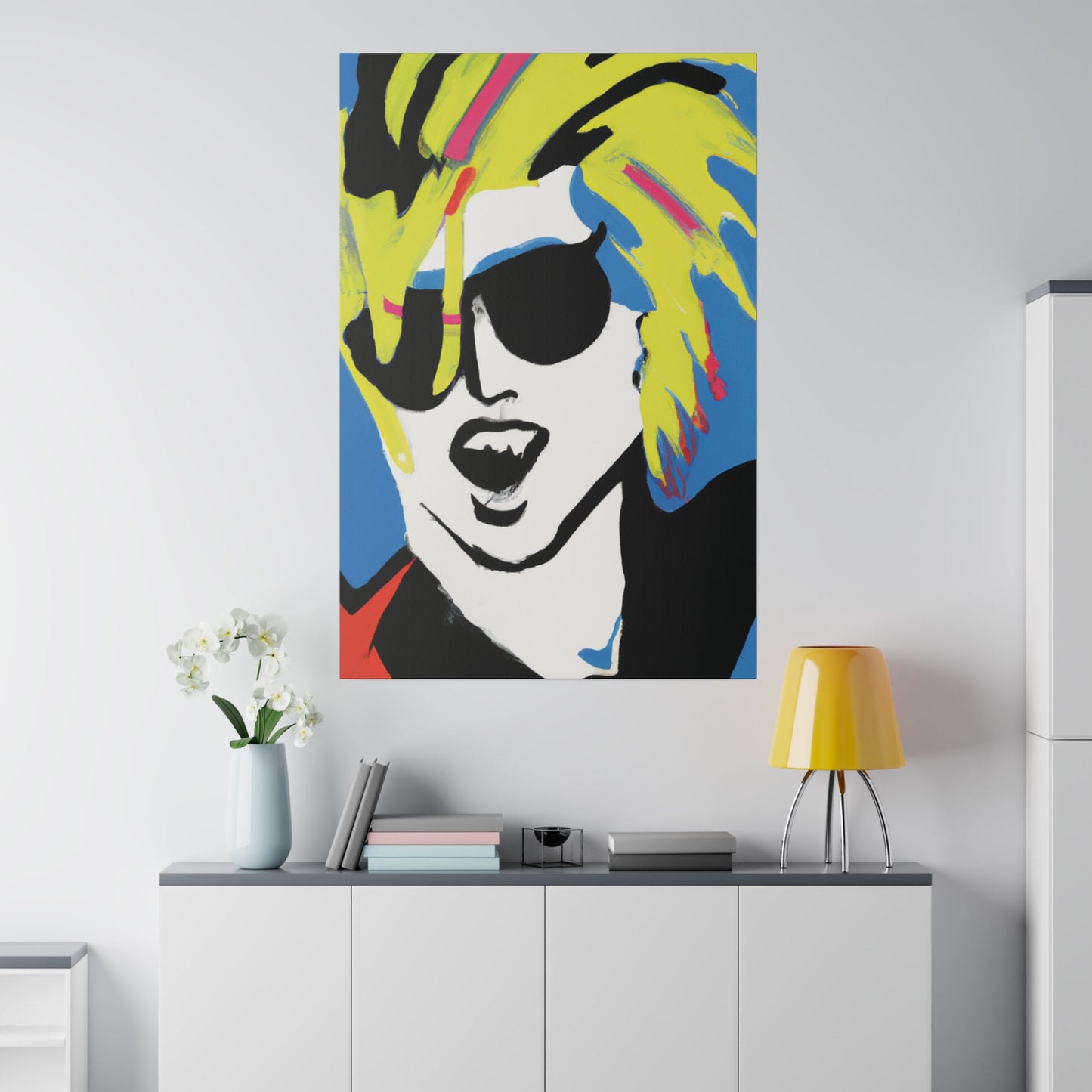 7500X - Rockstar Painting Print | Face | Abstract | Poster | Home Decor | Wall Art | Music Art | Canvas