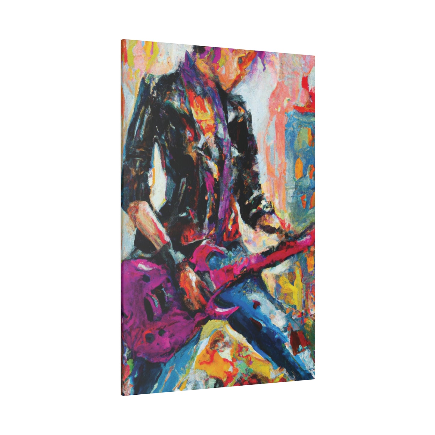 9175L - Rockstar Oil Painting Style Print | Poster | Home Decor | Wall Art | Music Art | Canvas