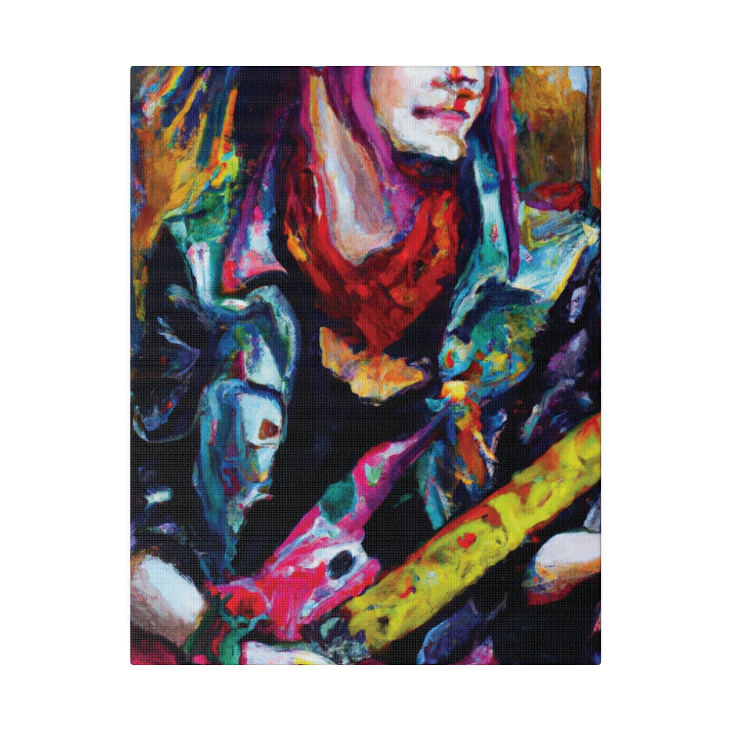 9128F - Rockstar Oil Painting Style Print | Poster | Home Decor | Wall Art | Music Art | Canvas