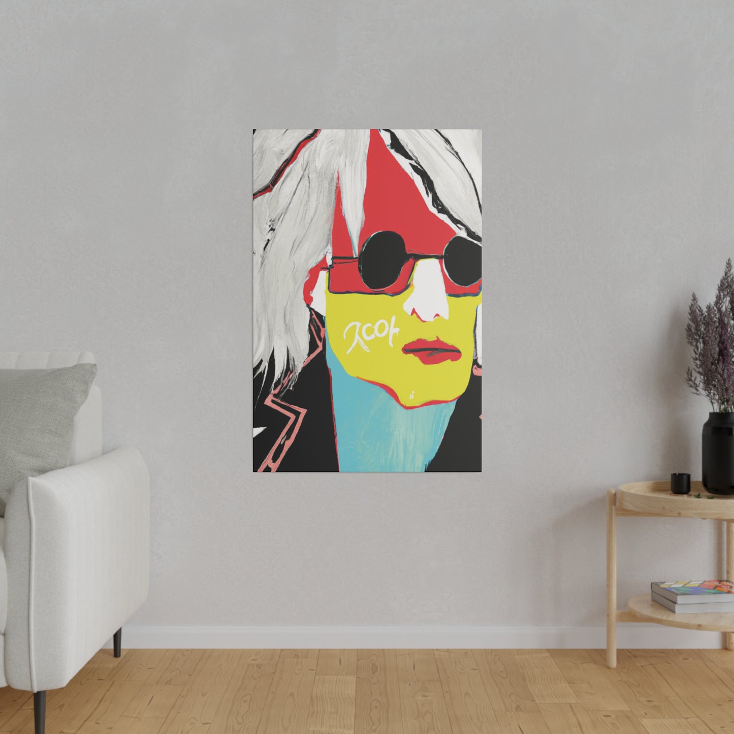 6953R - Rockstar Painting Print | Face | Abstract | Poster | Home Decor | Wall Art | Music Art | Canvas