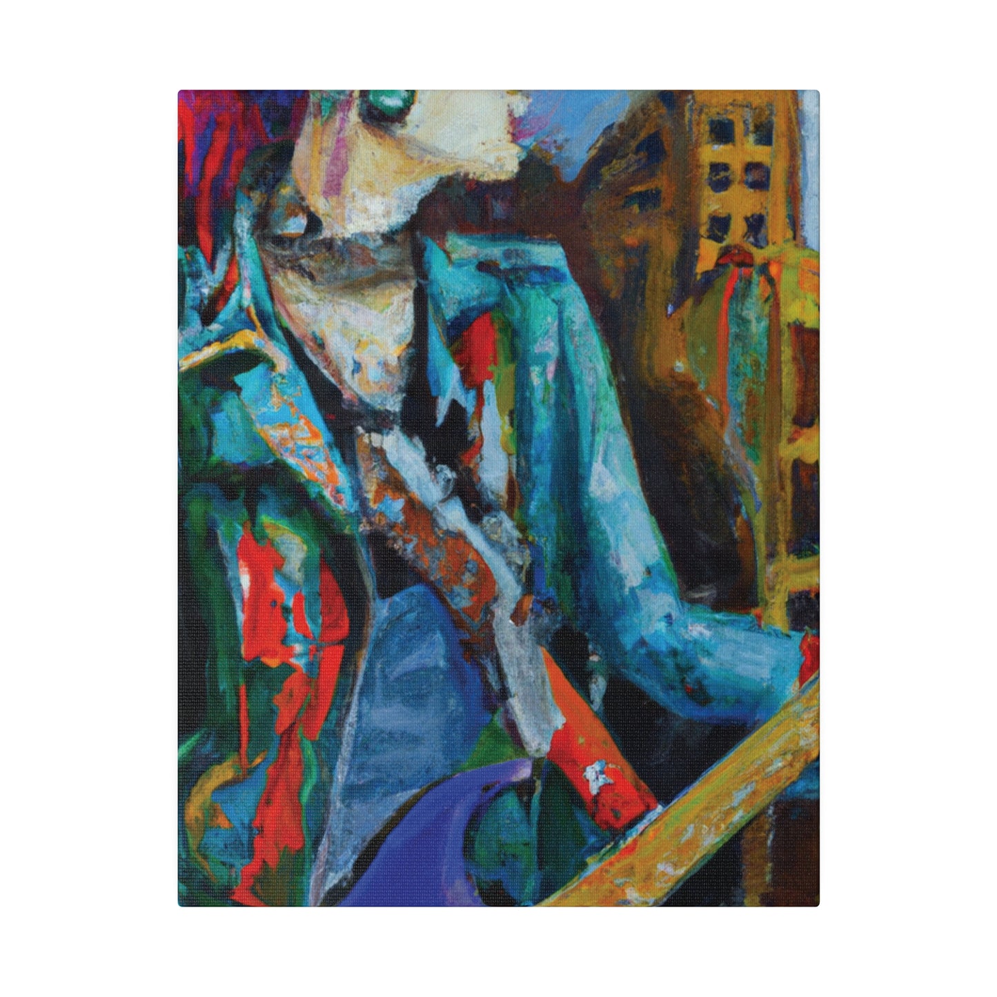 8911G - Rockstar Oil Painting Style Print | Poster | Home Decor | Wall Art | Music Art | Canvas
