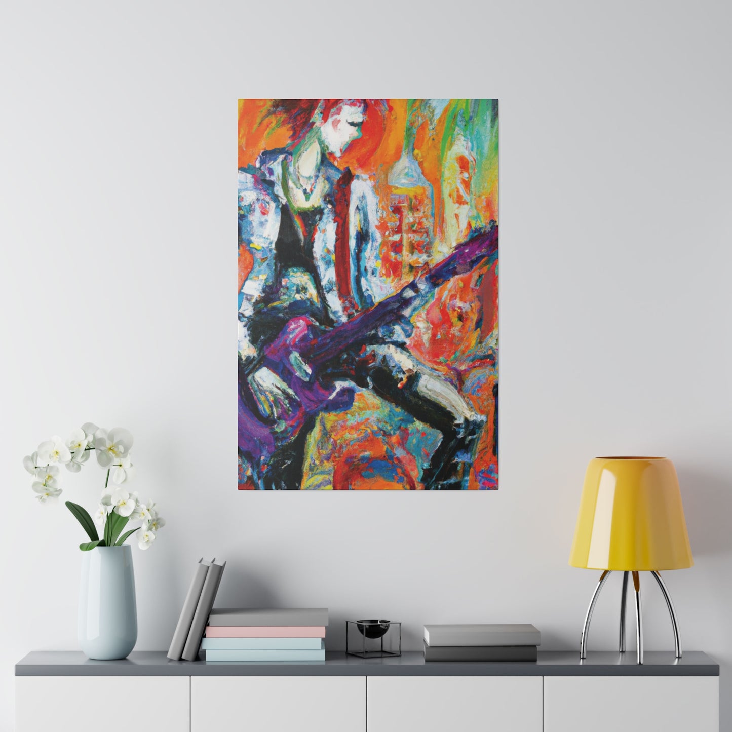 6891P - Rockstar Oil Painting Style Print | Poster | Home Decor | Wall Art | Music Art | Canvas