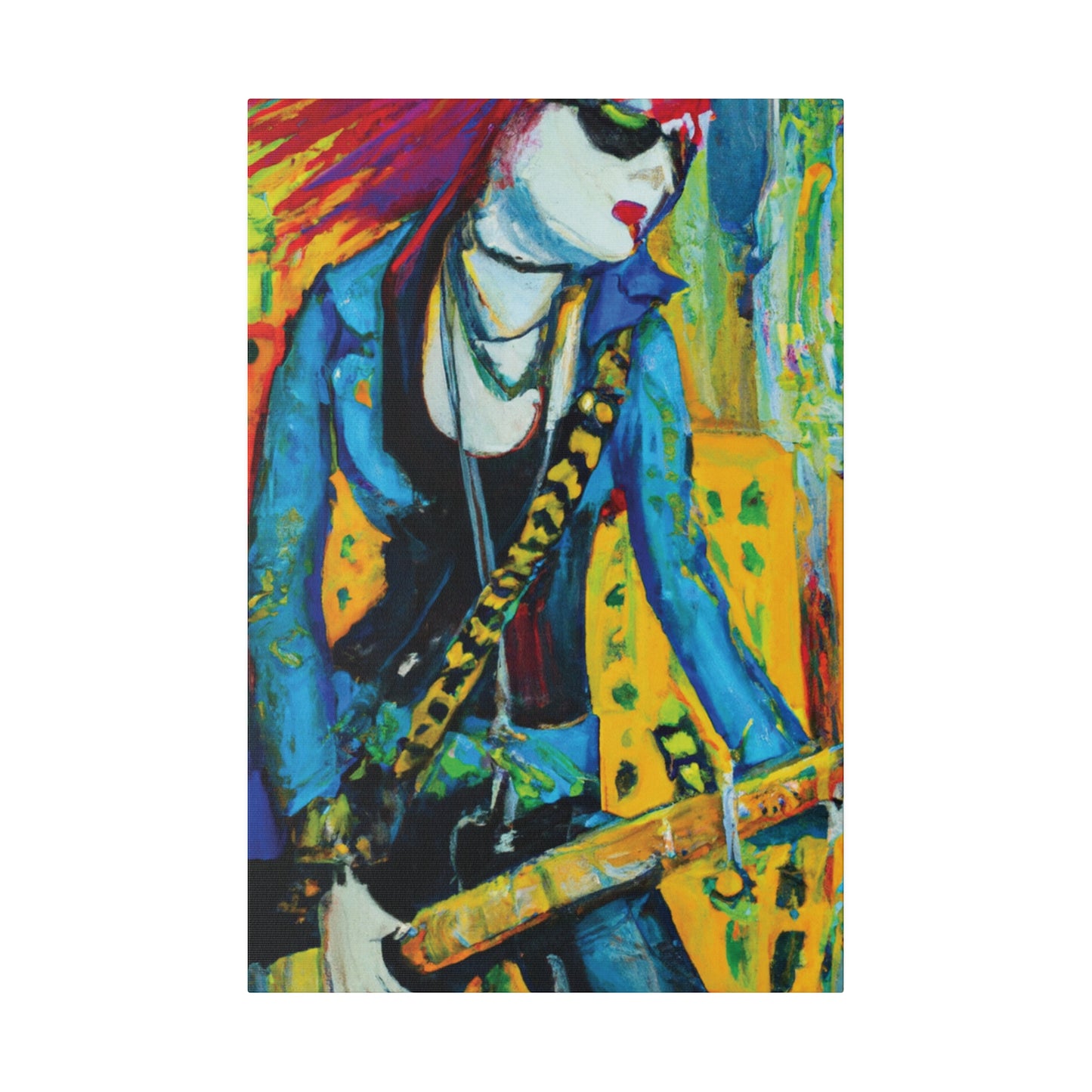 2344X - Rockstar Oil Painting Style Print | Poster | Home Decor | Wall Art | Music Art | Canvas